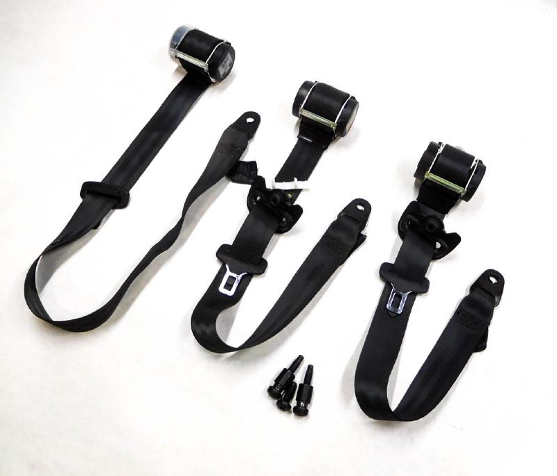 2006 LAND ROVER LR3 REAR BACK 2nd SECOND ROW SEATBELT BUCKLE RETRACTOR SET (2) — exact item pictured