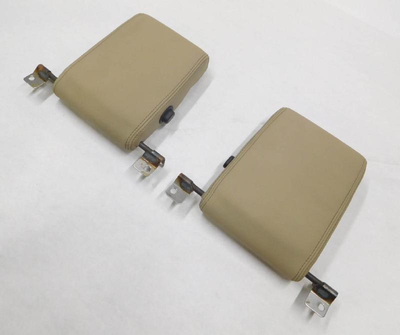 2010 LAND ROVER LR4 REAR 3rd THIRD ROW SEAT (ALMOND LEATHER) HEADREST SET 2 — exact item pictured