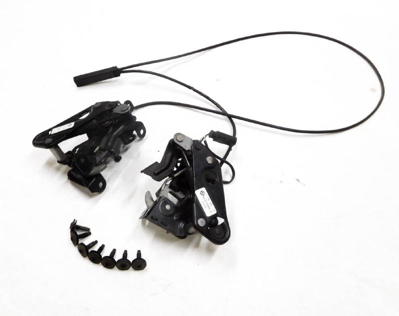2011 BMW 750i (F01) FRONT ENGINE HOOD LID LOWER CATCH RELEASE LATCH SET (2) — exact item pictured