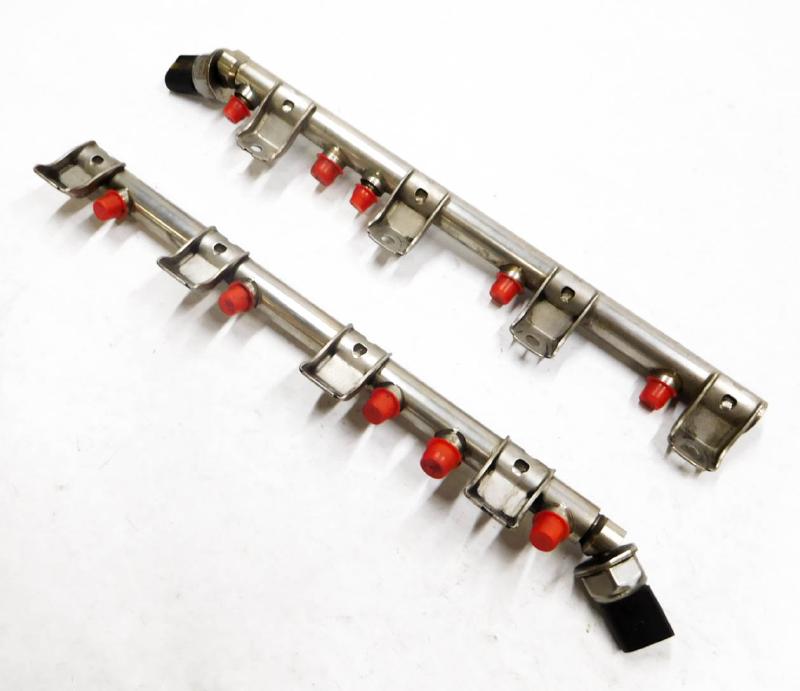 2011 BMW 750i (F01) 4.4L V8 MOTOR N63 TWIN TURBO ENGINE FUEL INJECTION RAIL SET2 — exact item pictured