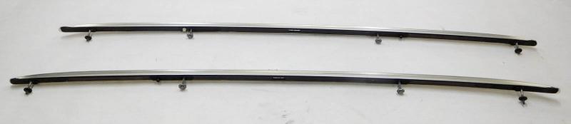 2009 AUDI Q5 (8R) LEFT & RIGHT SIDE ROOF TOP LUGGAGE RACK RAIL SET/2 (CHROME) — exact item pictured