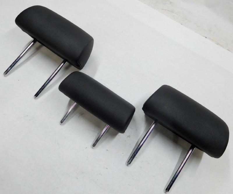 09 BMW X5 (E70) 2nd SECOND ROW LEFT CENTER RIGHT HEADREST SET/3 (BLACK LEATHER) — exact item pictured
