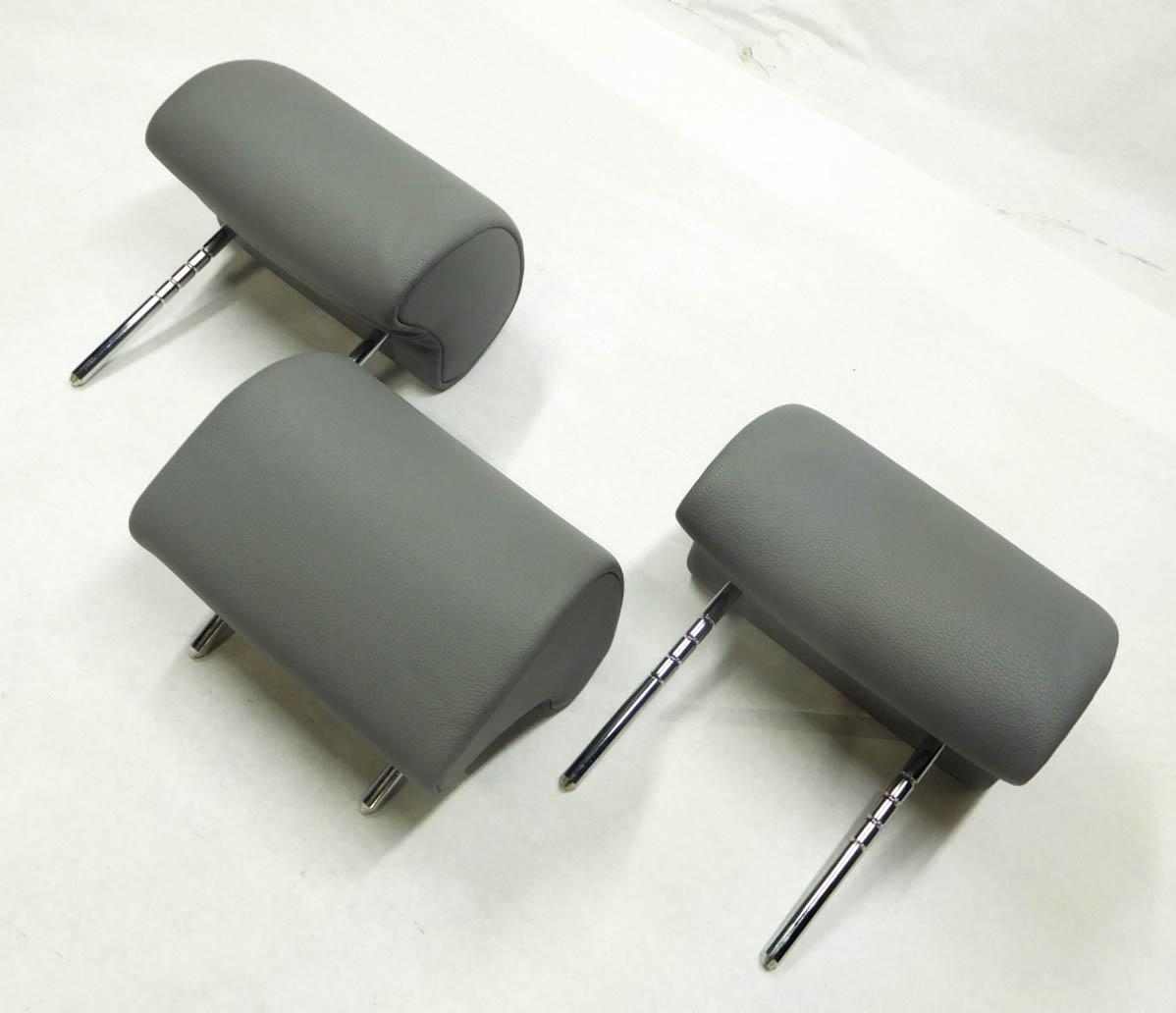 2006 BMW X5 (E53) REAR LEFT / CENTER / RIGHT (GRAY DAKOTA LEATHER) HEADREST SET3 — exact item pictured