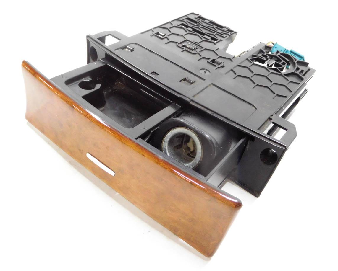 2009 MB GL320 (X164) CENTER CONSOLE ASH TRAY COMPARTMENT w/ 12v SOCKET (WOOD) — exact item pictured