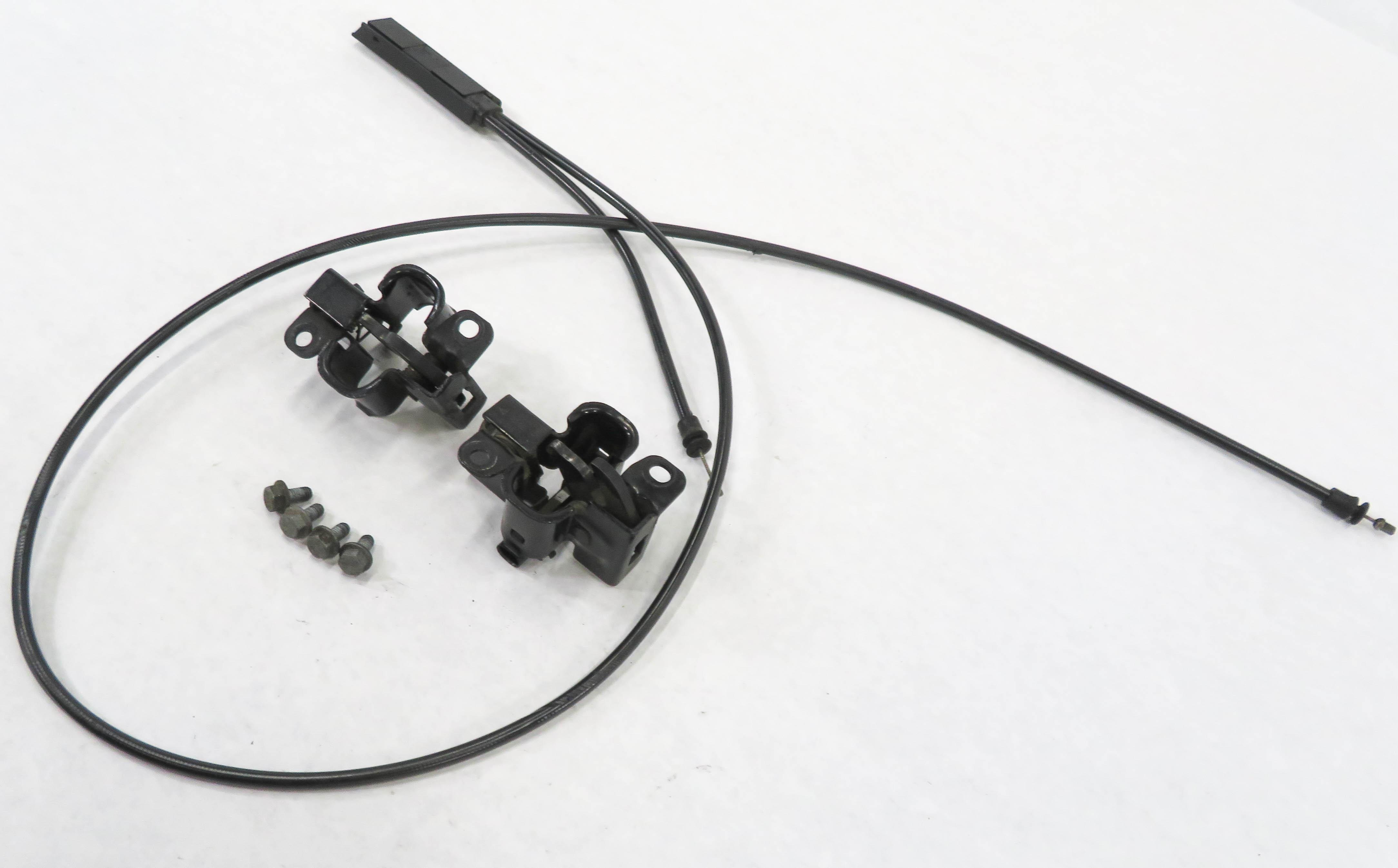2009 MB ML320 (W164) FRONT HOOD LID LOWER LOCK LATCH CATCH SET-2 w/ CABLE — exact item pictured