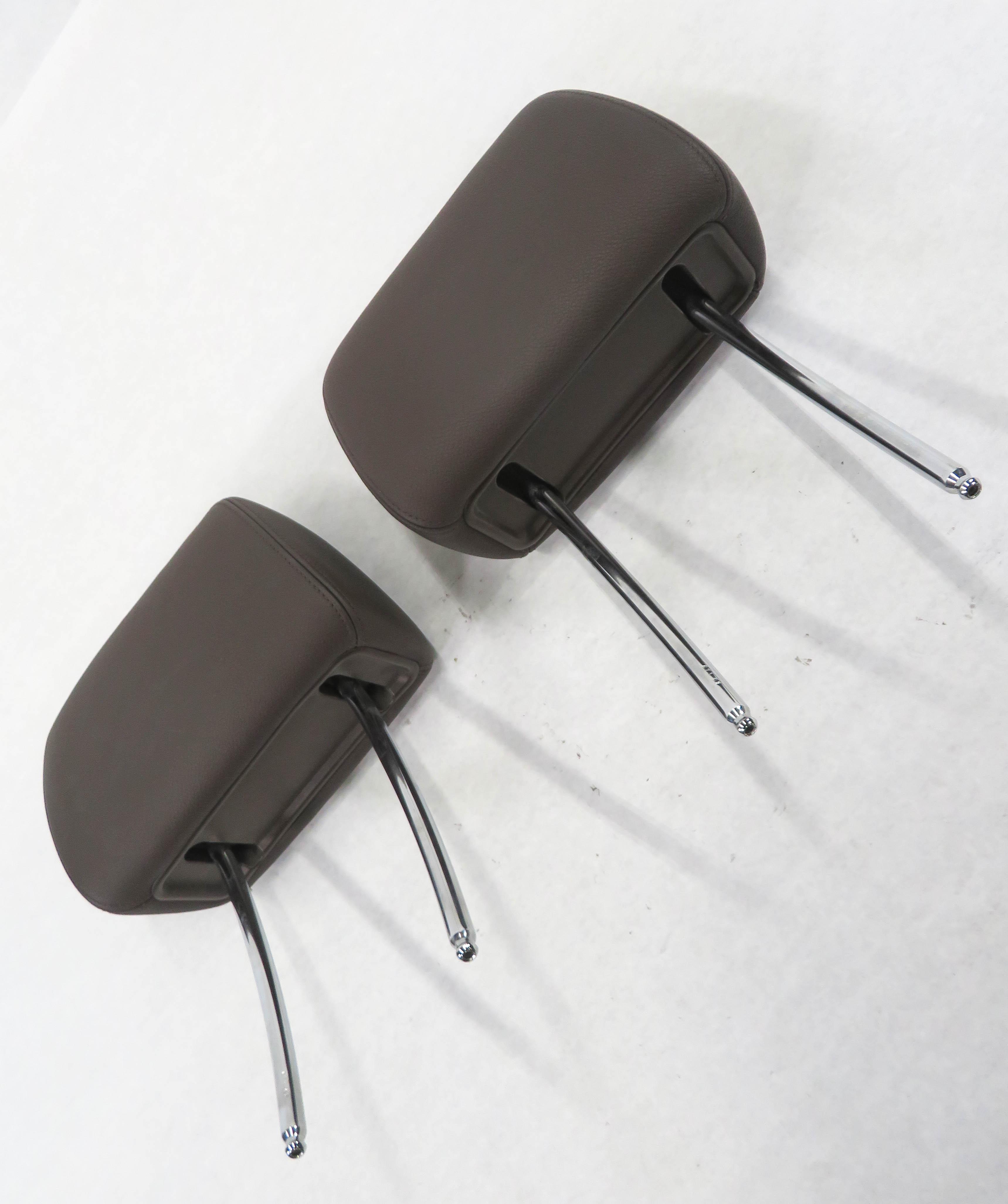 2007 BMW X5 (E70) FRONT LEFT & RIGHT (TOBACCO BROWN LEATHER) HEADREST SET-2 — exact item pictured
