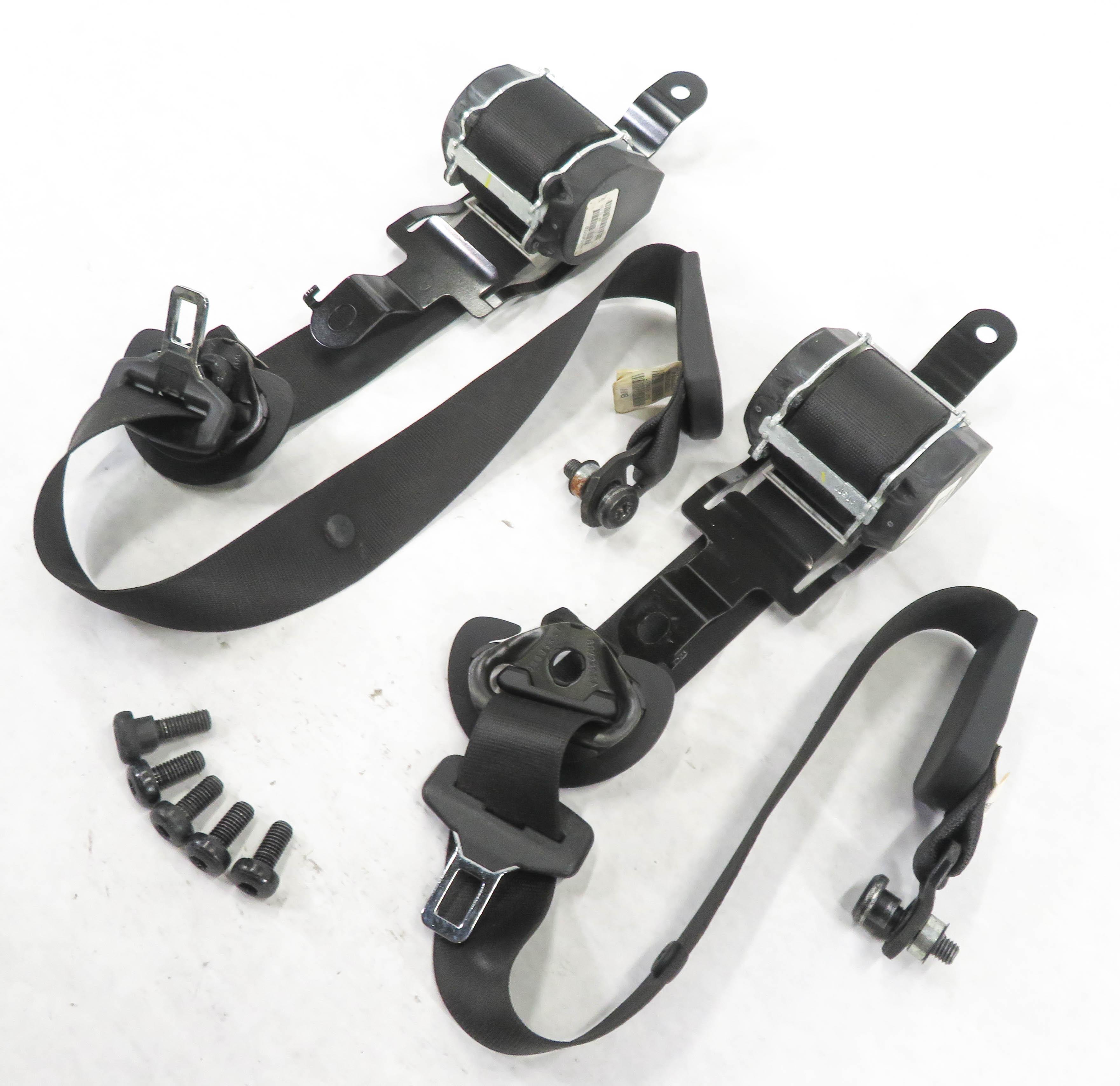 2008 BMW X5 (E70) REAR 2nd SECOND ROW SEATBELT RETRACTOR SET-2 (BLACK) — exact item pictured