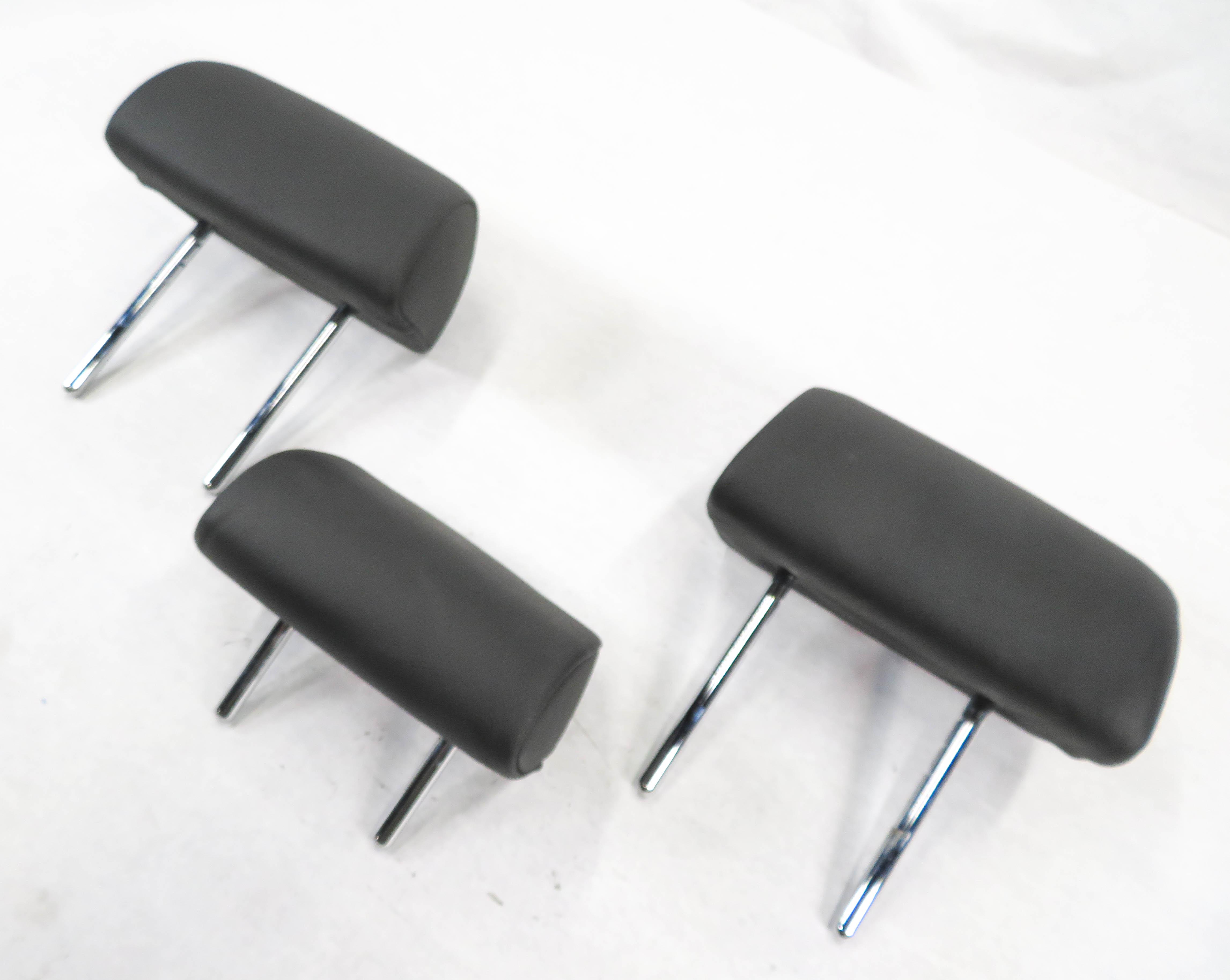 2008 BMW X5 (E70) REAR 2nd SECOND ROW (BLACK LEATHER) HEADREST SET-3 — exact item pictured