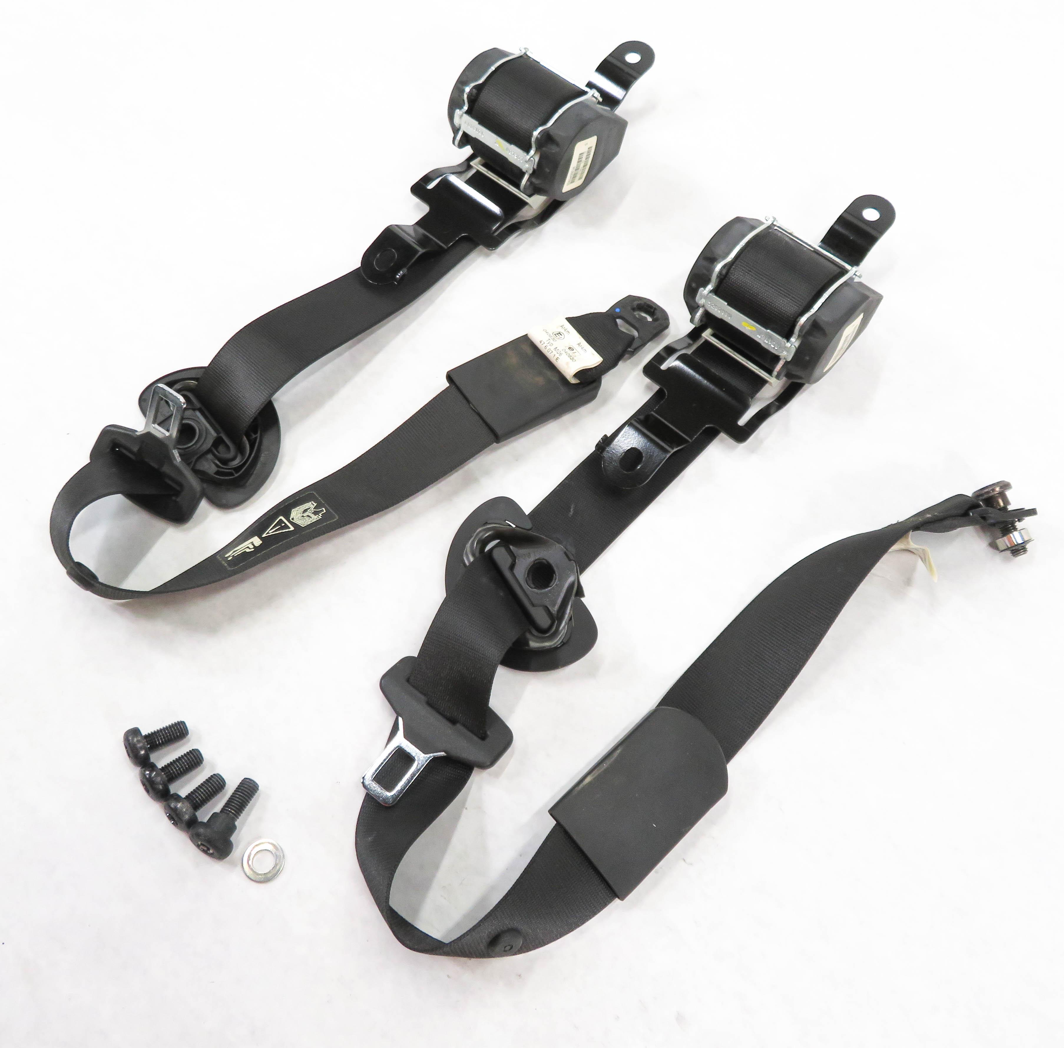 2008 BMW X5 (E70) - REAR 2nd SECOND ROW SEATBELT BUCKLE RETRACTOR SET-2 (BLACK) — exact item pictured