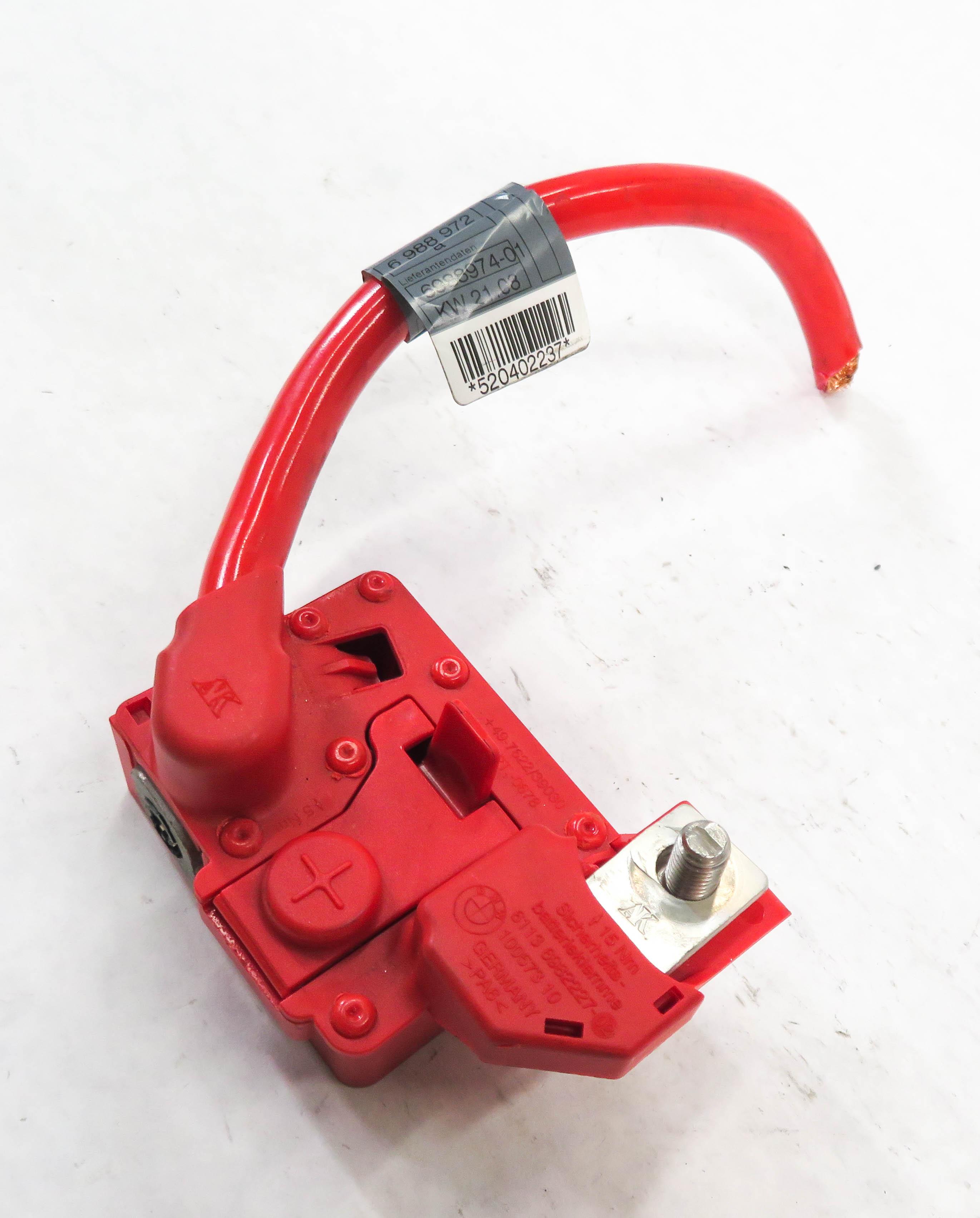 2008 BMW 335i (E90) POSITIVE BATTERY CABLE SRS BLOWOUT (CUT END) — exact item pictured
