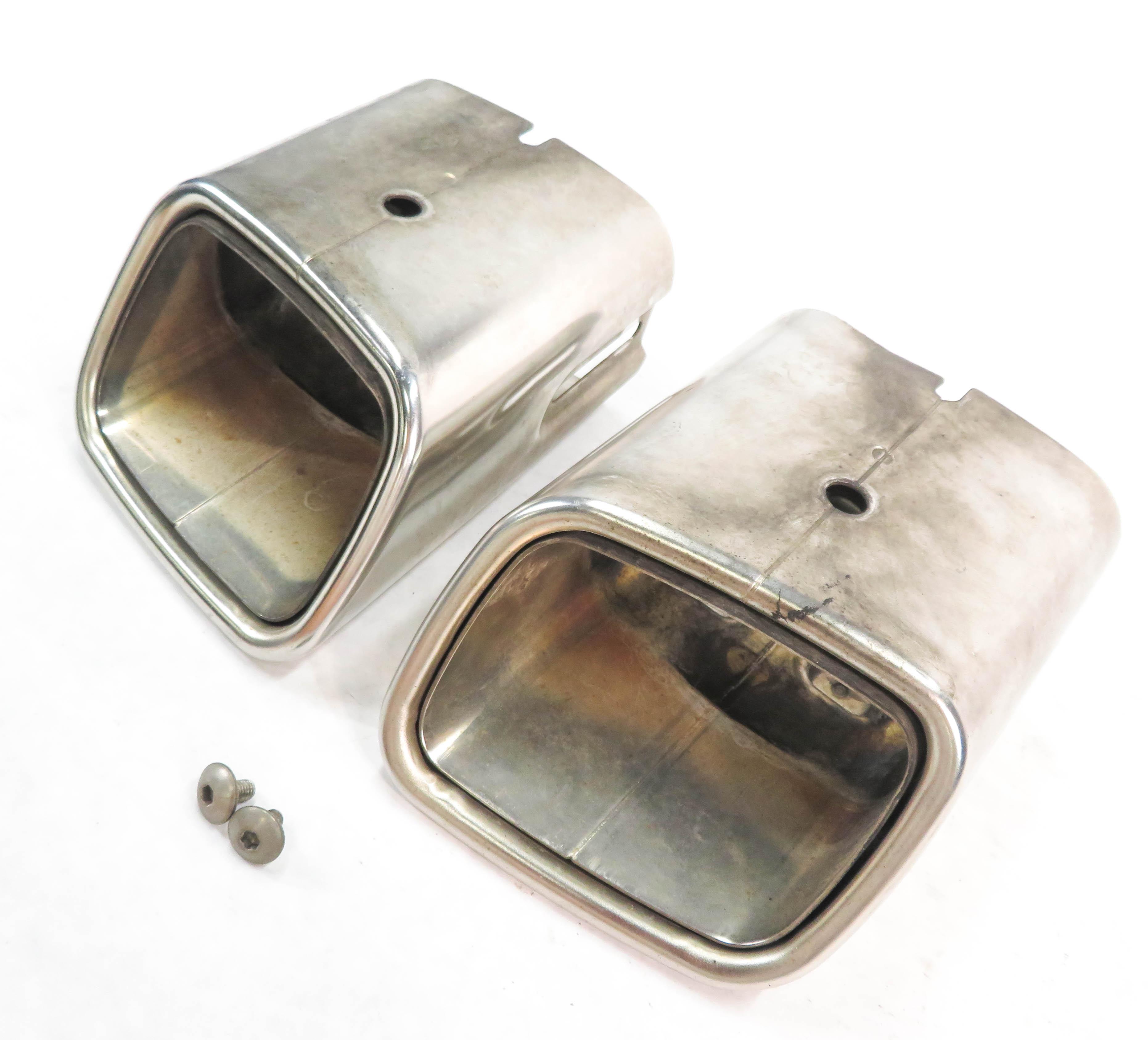 2010-2012 MB GLK250 GLK350 (X204) LEFT & RIGHT SIDE EXHAUST PIPE MUFFLER TIP SET — exact item pictured