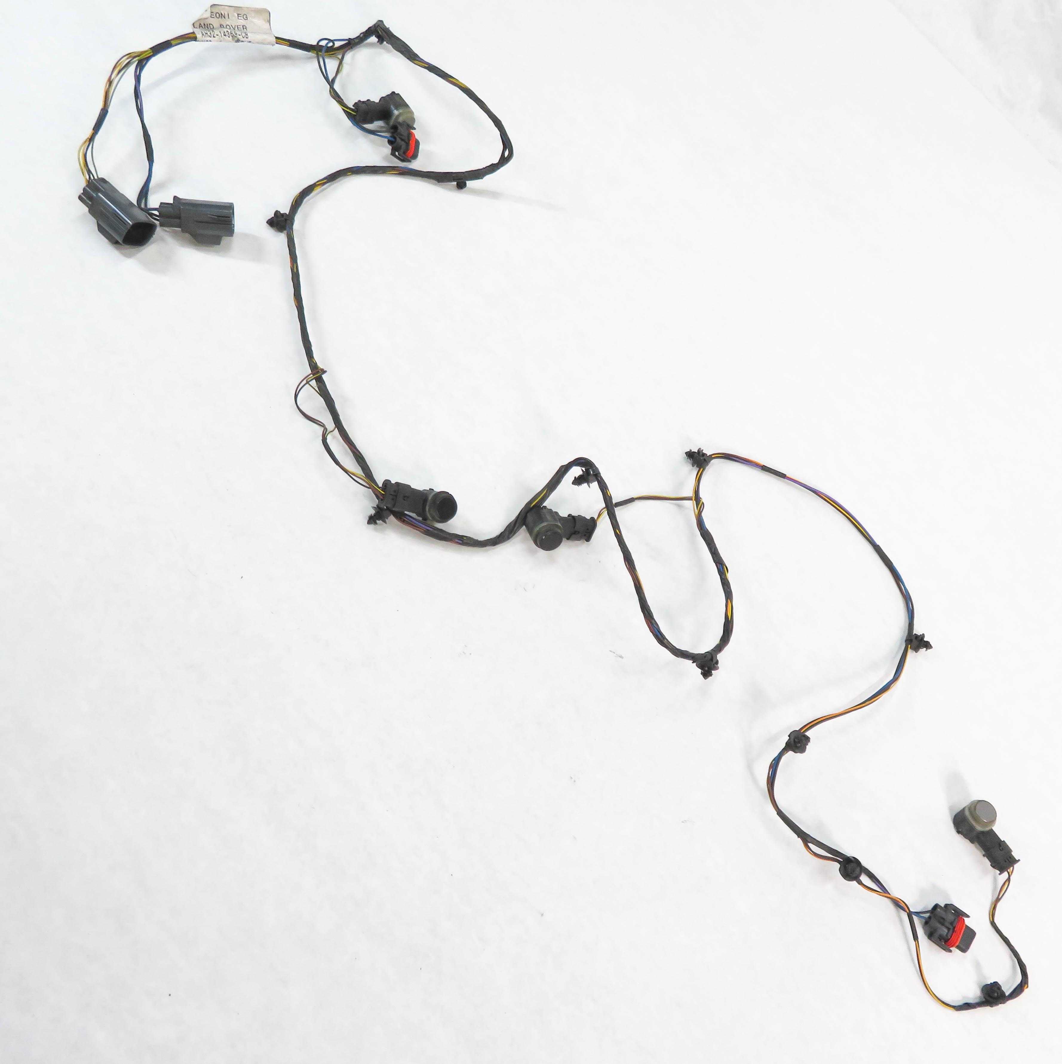 2010 RANGE ROVER SPORT (L320) FRONT PDC PARK DISTANCE SENSOR SET-4 w/ HARNESS — exact item pictured