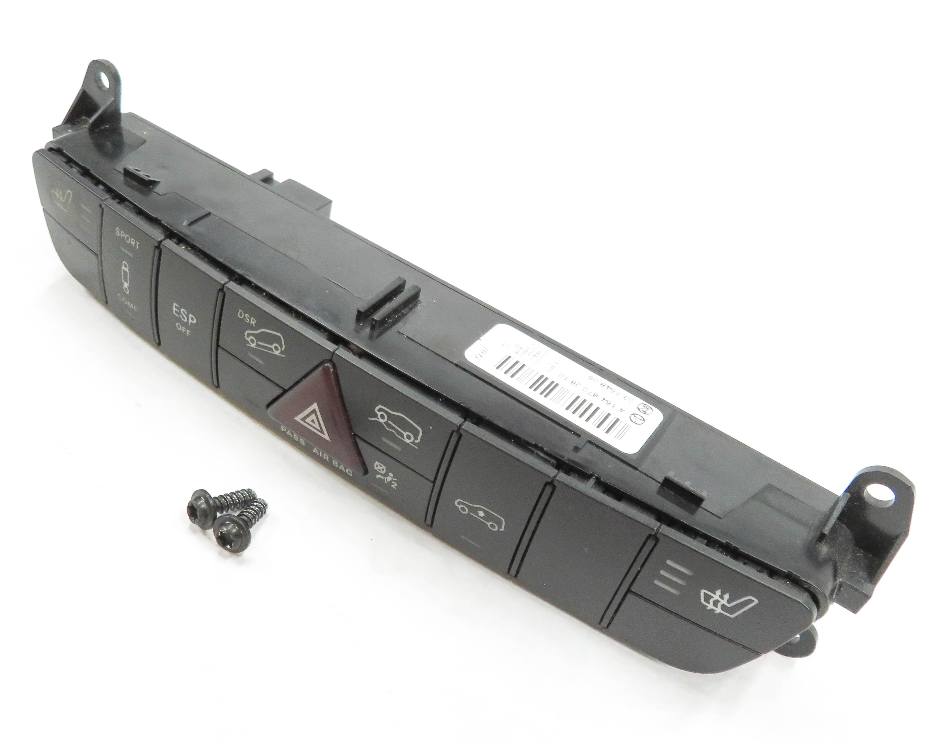 2006 MB ML500 (W164) HEATED SEAT SPORT ESP DSR HAZARD TRACTION SWITCH PANEL — exact item pictured