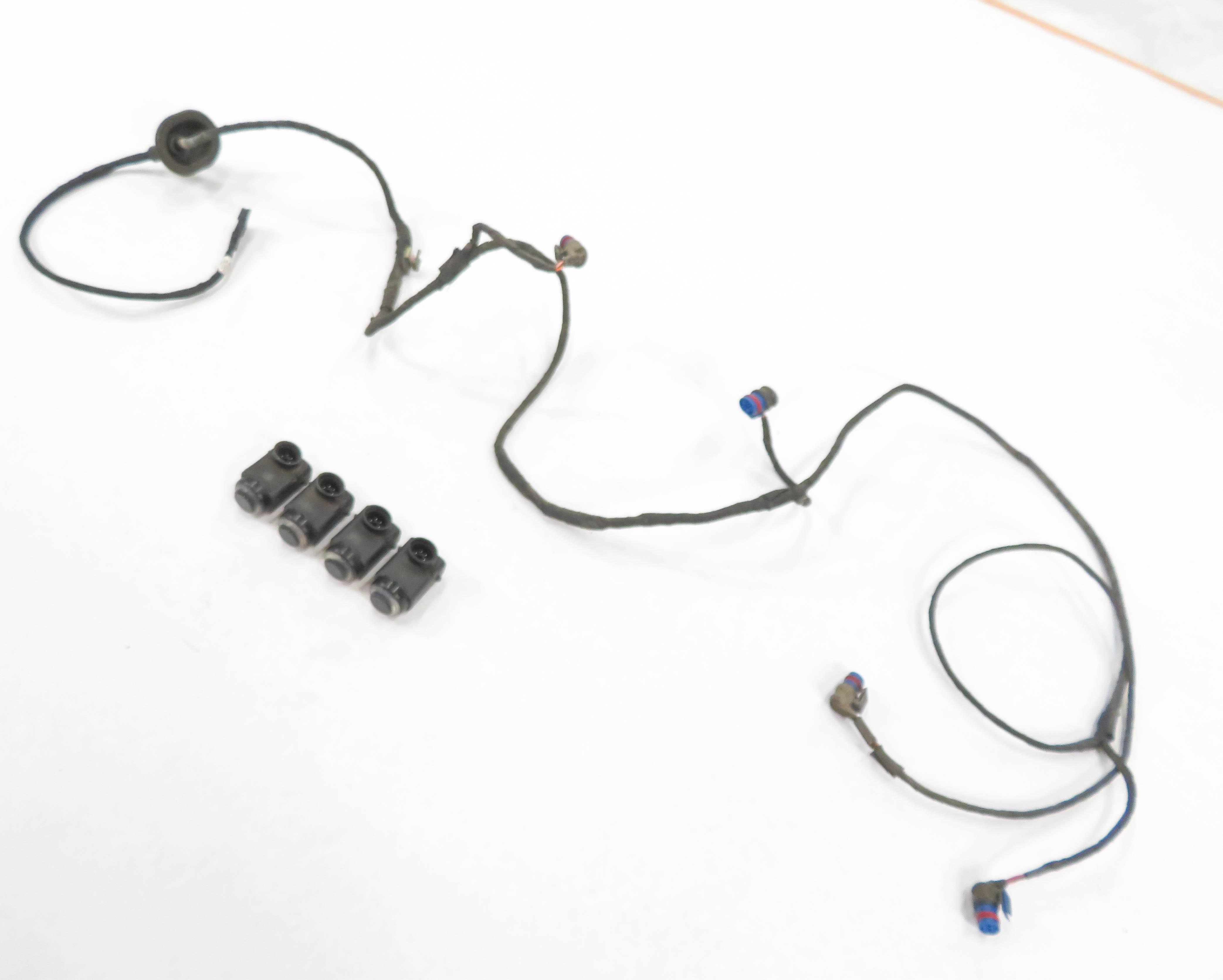 06 MERCEDES ML500 (W164) REAR PDC PARK DISTANCE SENSOR SET-4 w/ HARNESS (BLACK) — exact item pictured