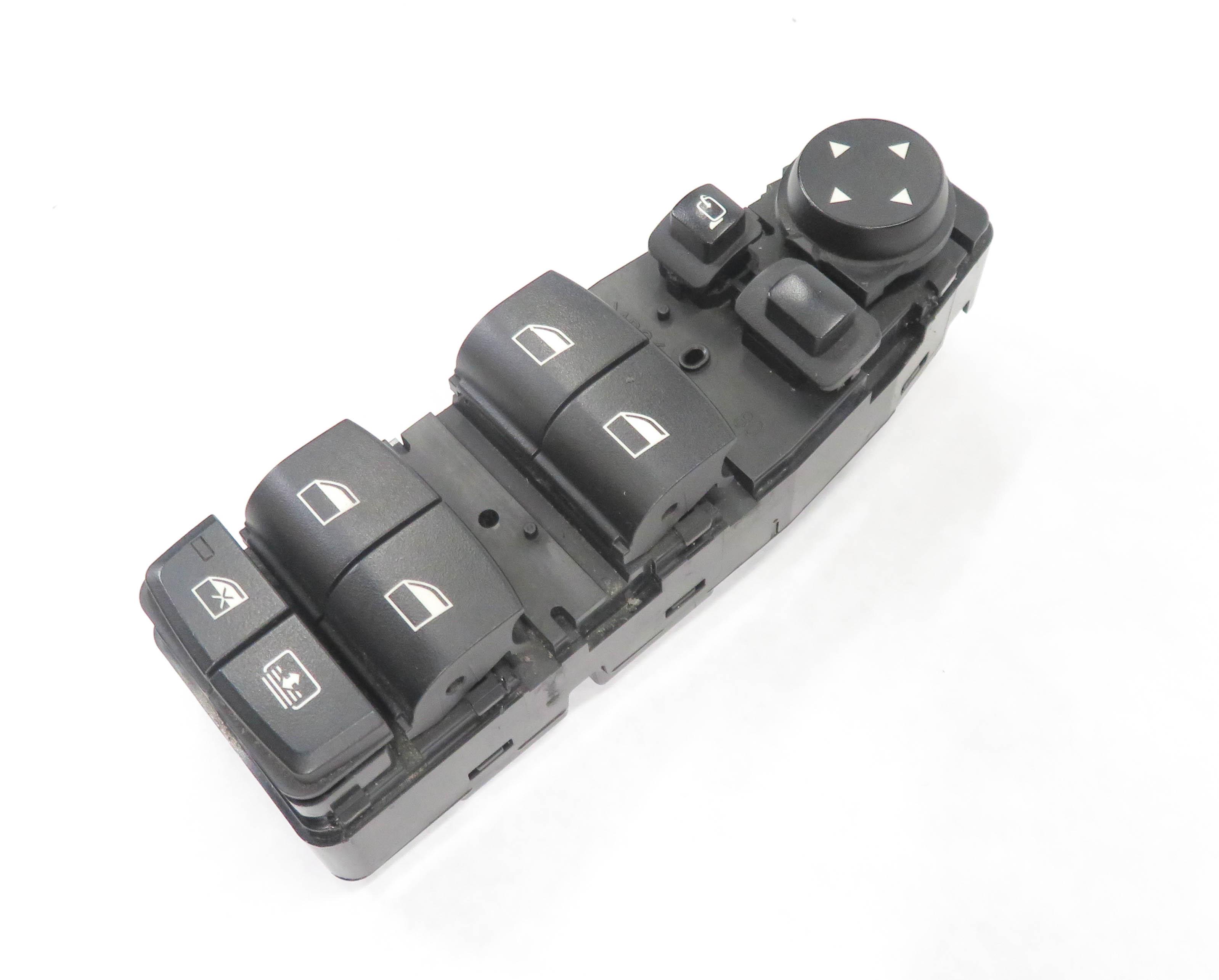 09-15 BMW 740i 750i 760i B7 (F01) DRIVER WINDOW SWITCH w/ P-FOLD & REAR SHADE — exact item pictured