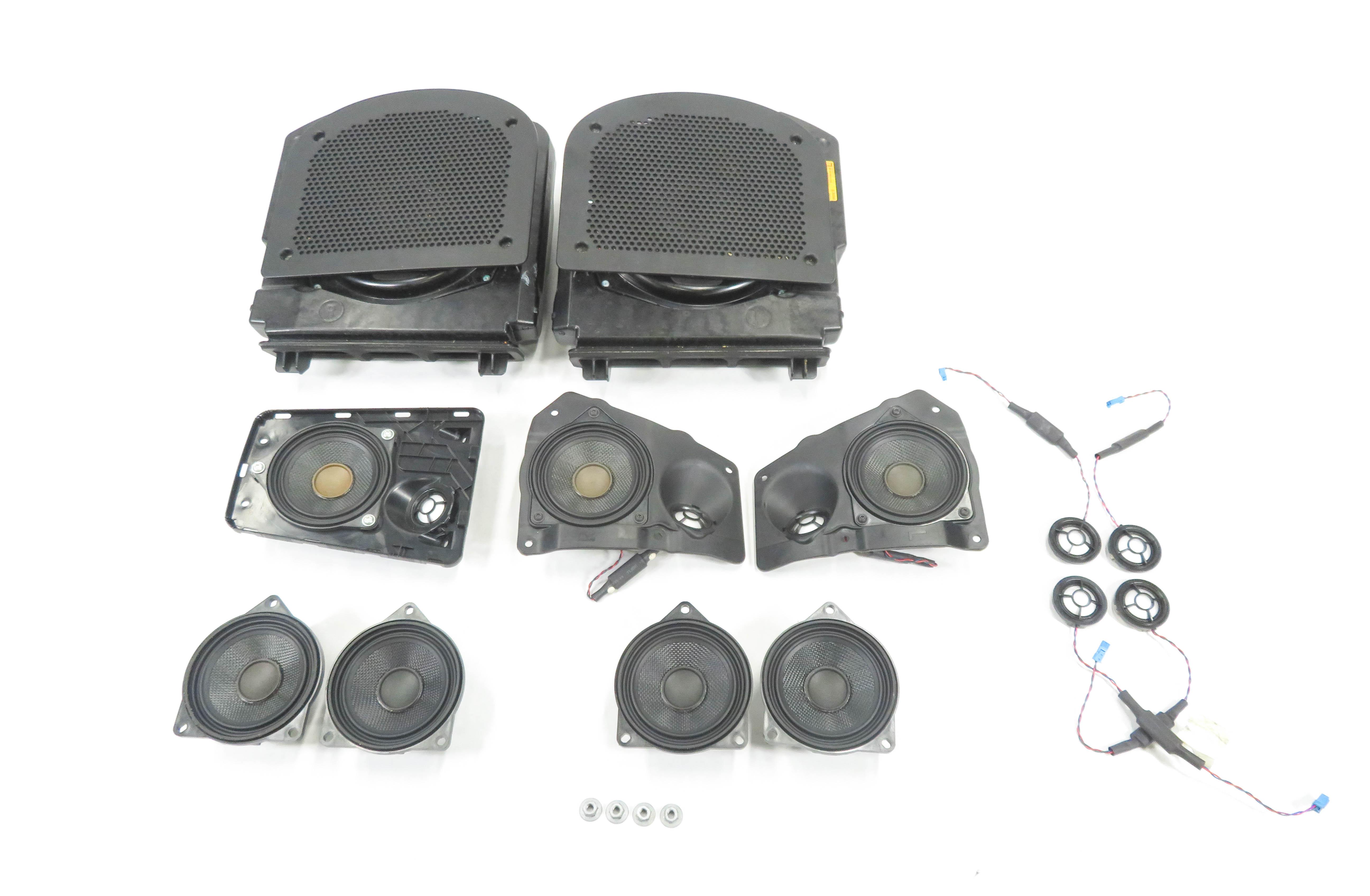 2009 BMW 750Li (F02) RADIO STEREO MID HIGH TWEETER WOOFER AUDIO SPEAKER SET-16 — exact item pictured