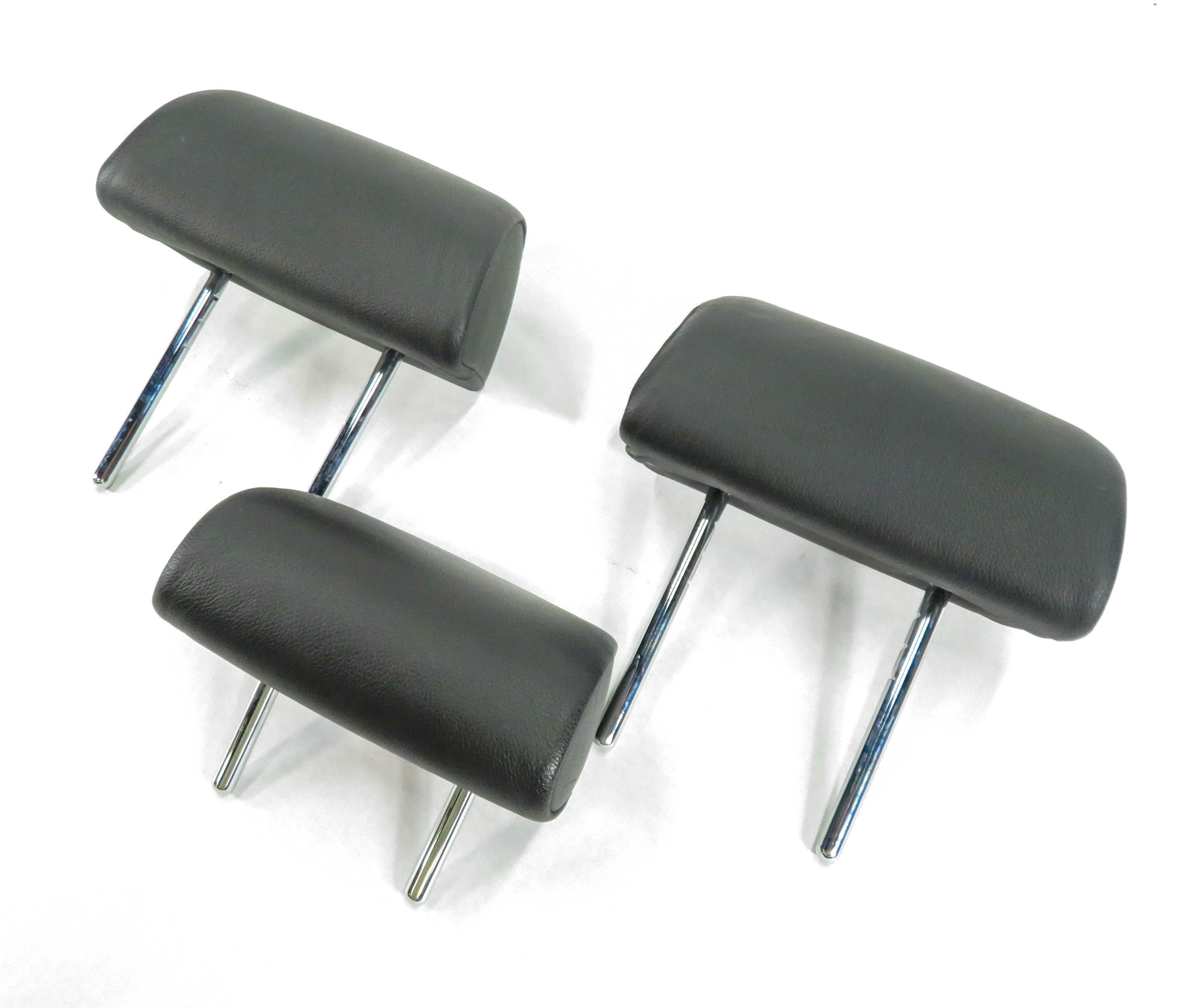 2008 BMW X5 (E70) REAR 2nd SECOND ROW (BLACK LEATHER) HEADREST SET-3 — exact item pictured