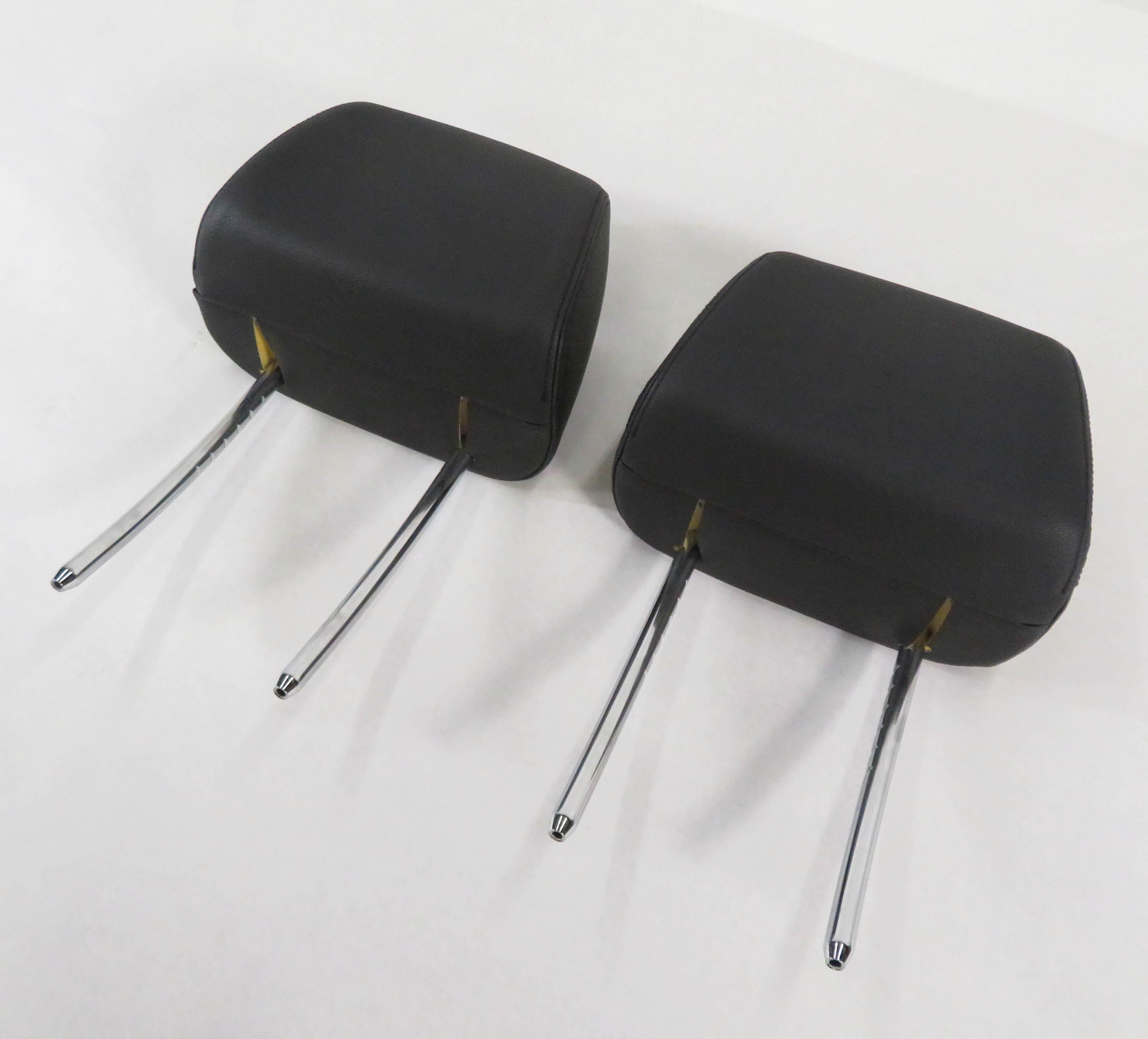2014 BMW X1 (E84) FRONT LEFT & RIGHT (BLACK LEATHER) HEADREST SET-2 — exact item pictured