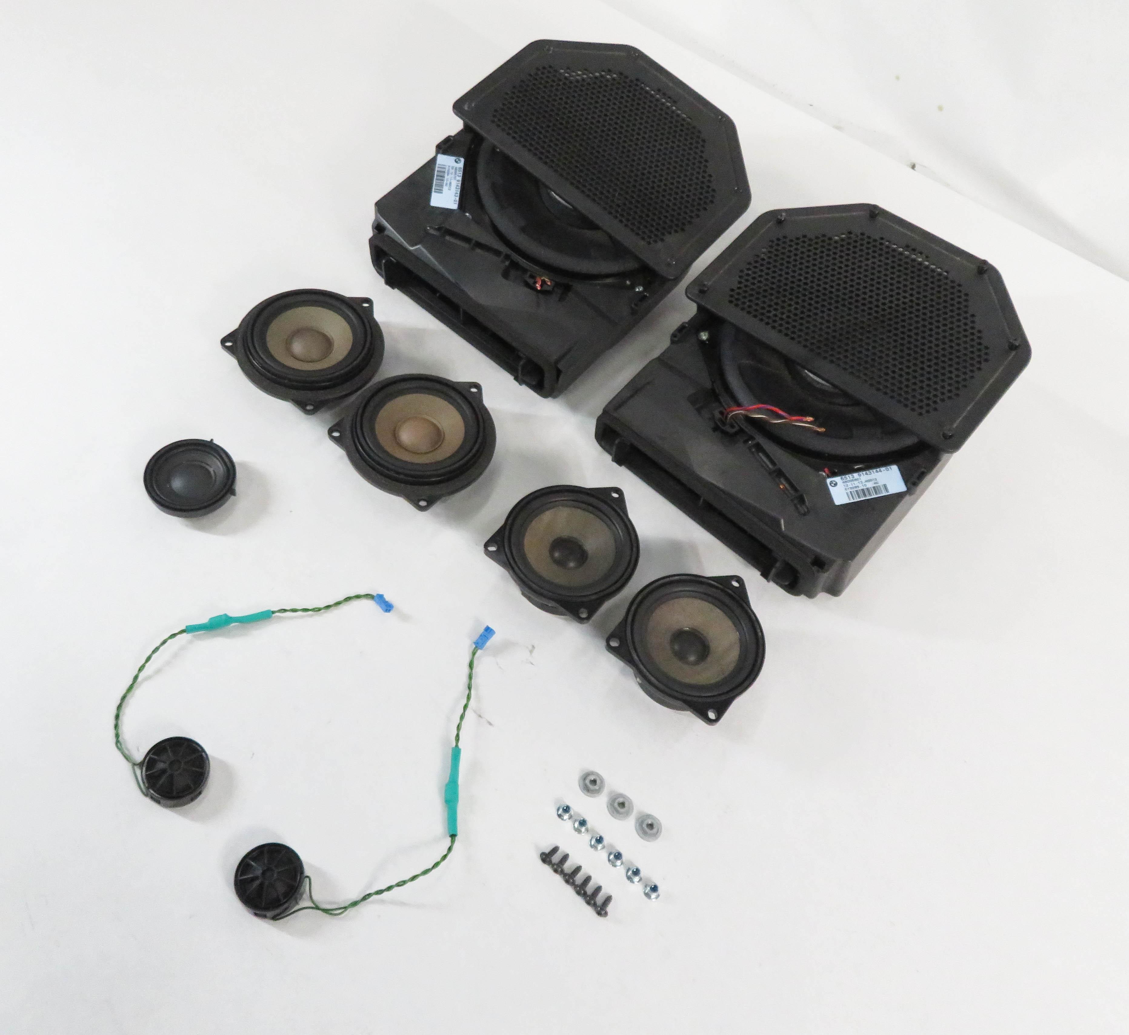 2014 BMW X1 (E84) TOP HiFi AUDIO SUB WOOFER SUBWOOFER TWEETER SPEAKER SET-9 — exact item pictured