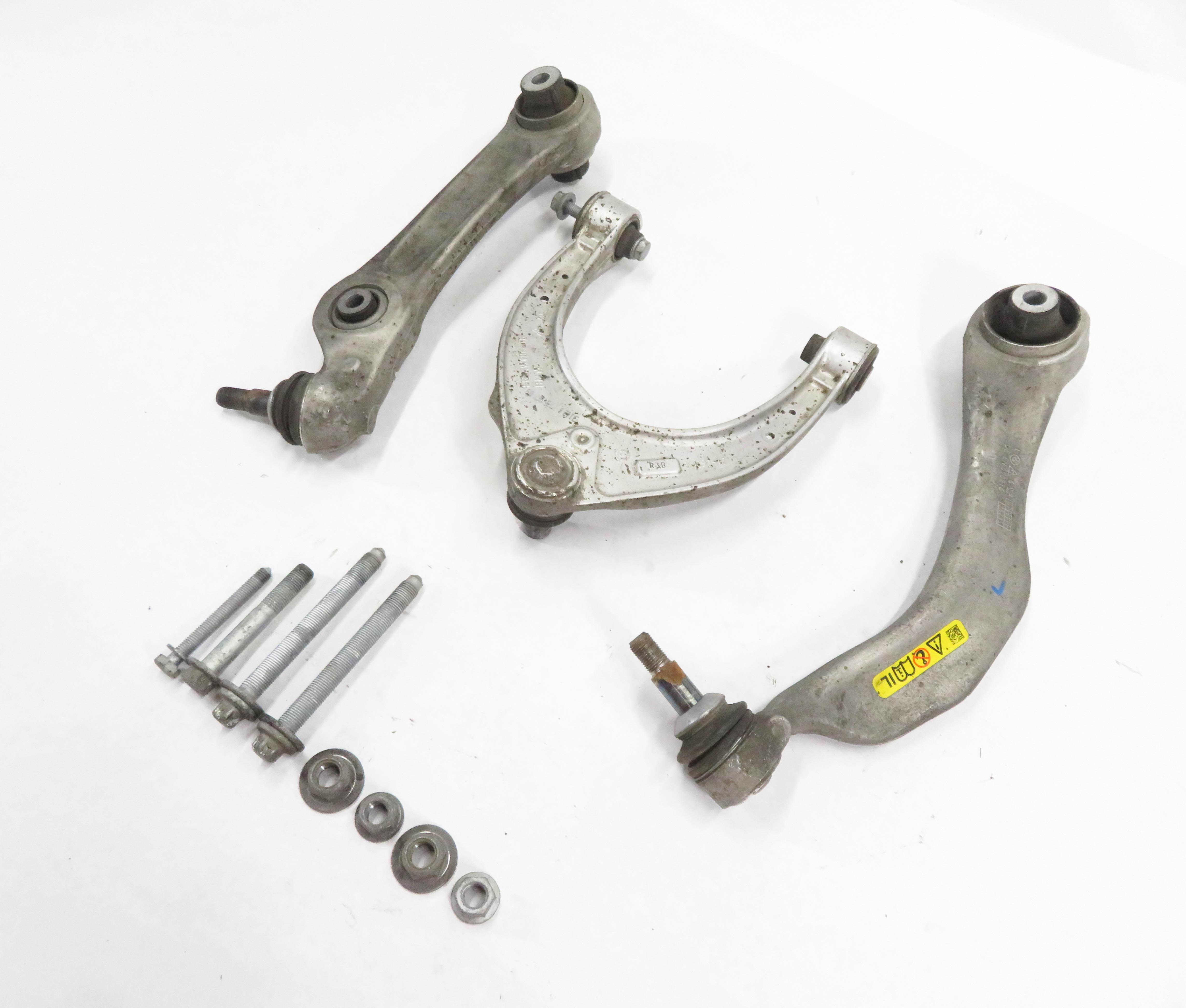 11-19 BMW 528i 535i 550i 640i 650i (F06 F10) RWD LEFT FRONT CONTROL ARM SET (3) — exact item pictured