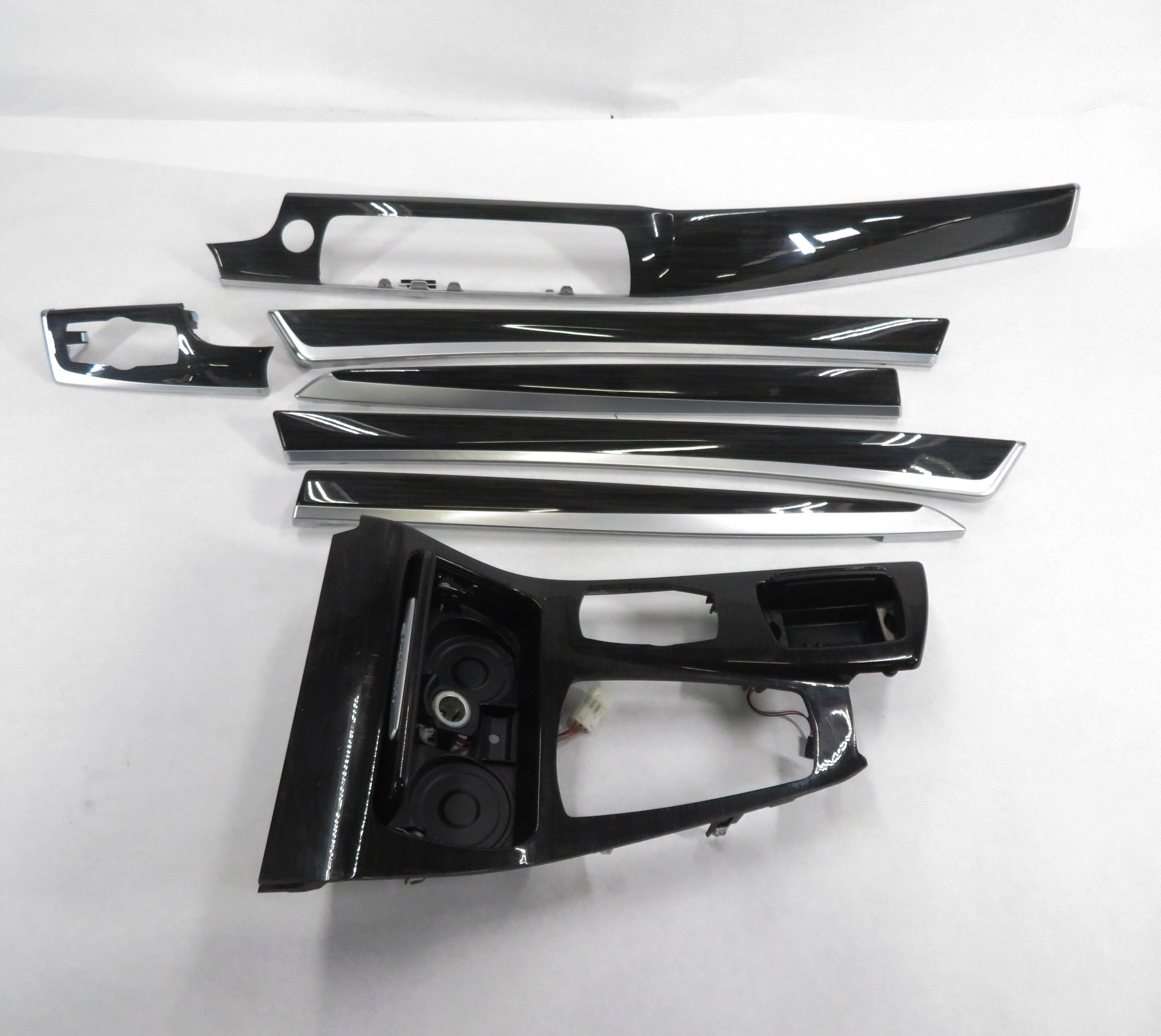 2013 BMW ACTIVEHYBRID 5 - DASH DOOR CONSOLE (FINELINE ANTHRACITE) WOOD TRIM SET — exact item pictured