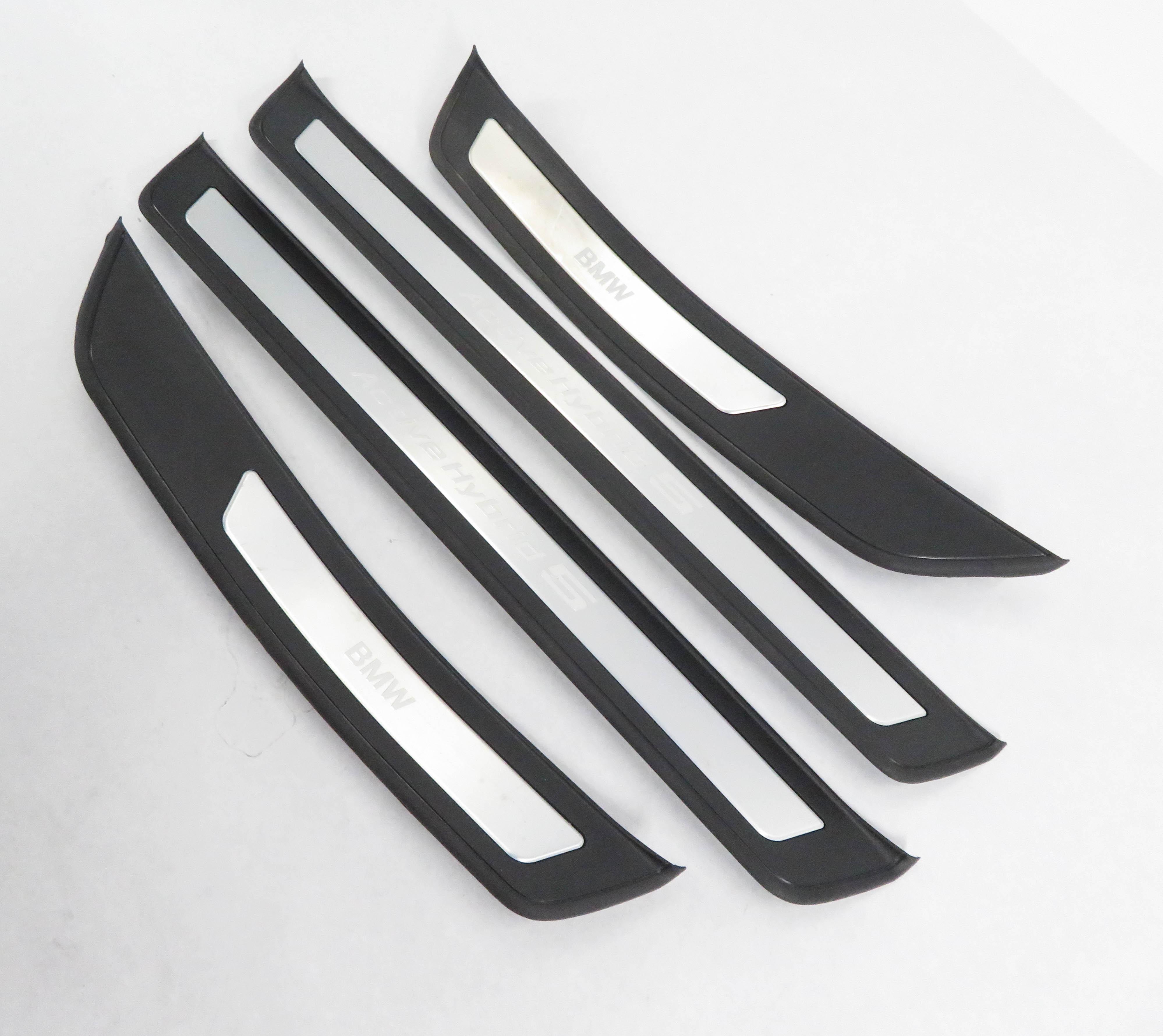 2013 BMW ACTIVEHYBRID 5 - FRONT & REAR DOOR SILL SCUFF PLATE TRIM PANEL SET-4 — exact item pictured