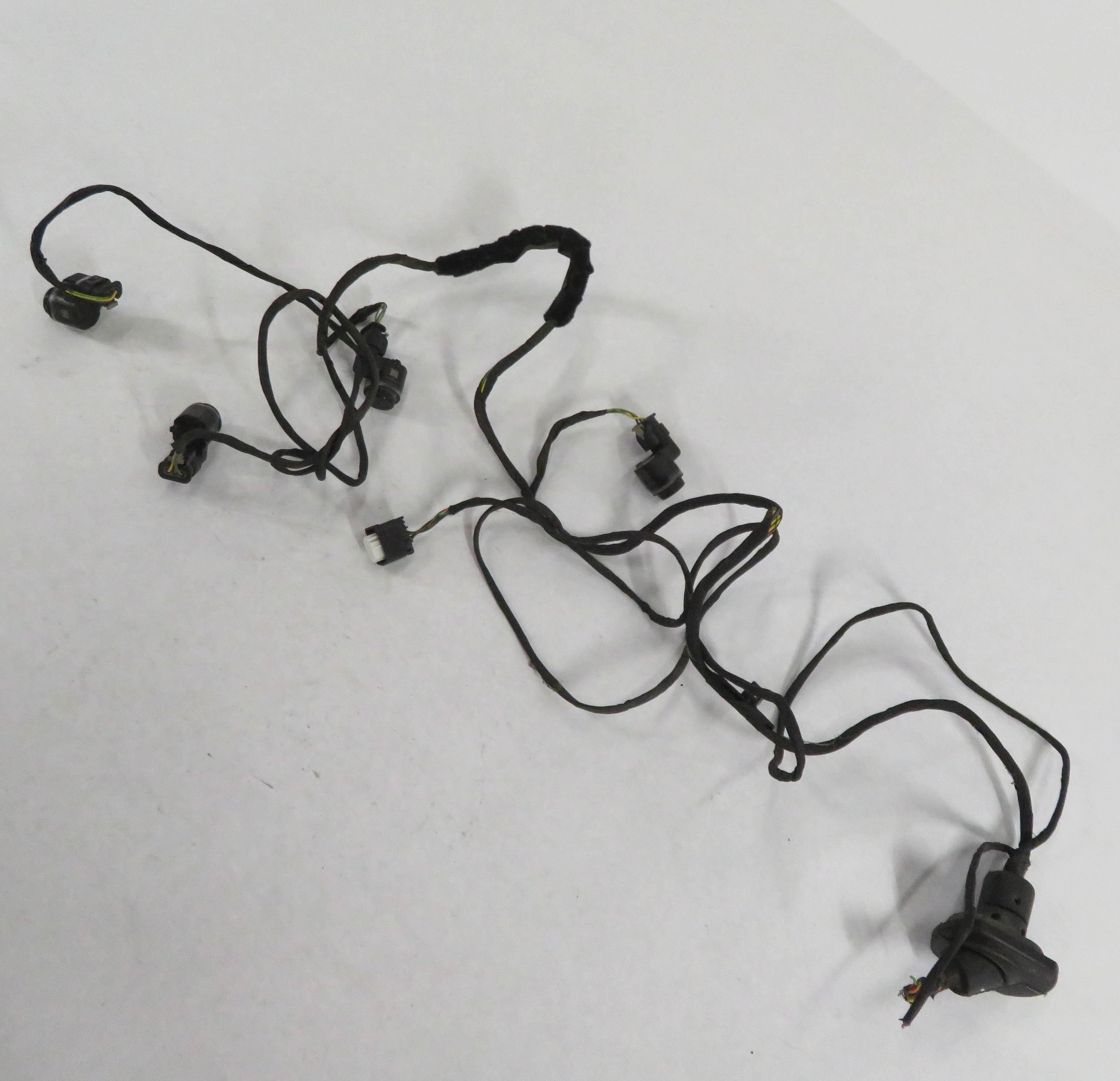 2013 BMW ACTIVEHYBRID 5 - REAR PDC PARK DISTANCE SENSOR SET w/ HARNESS (BLACK) — exact item pictured