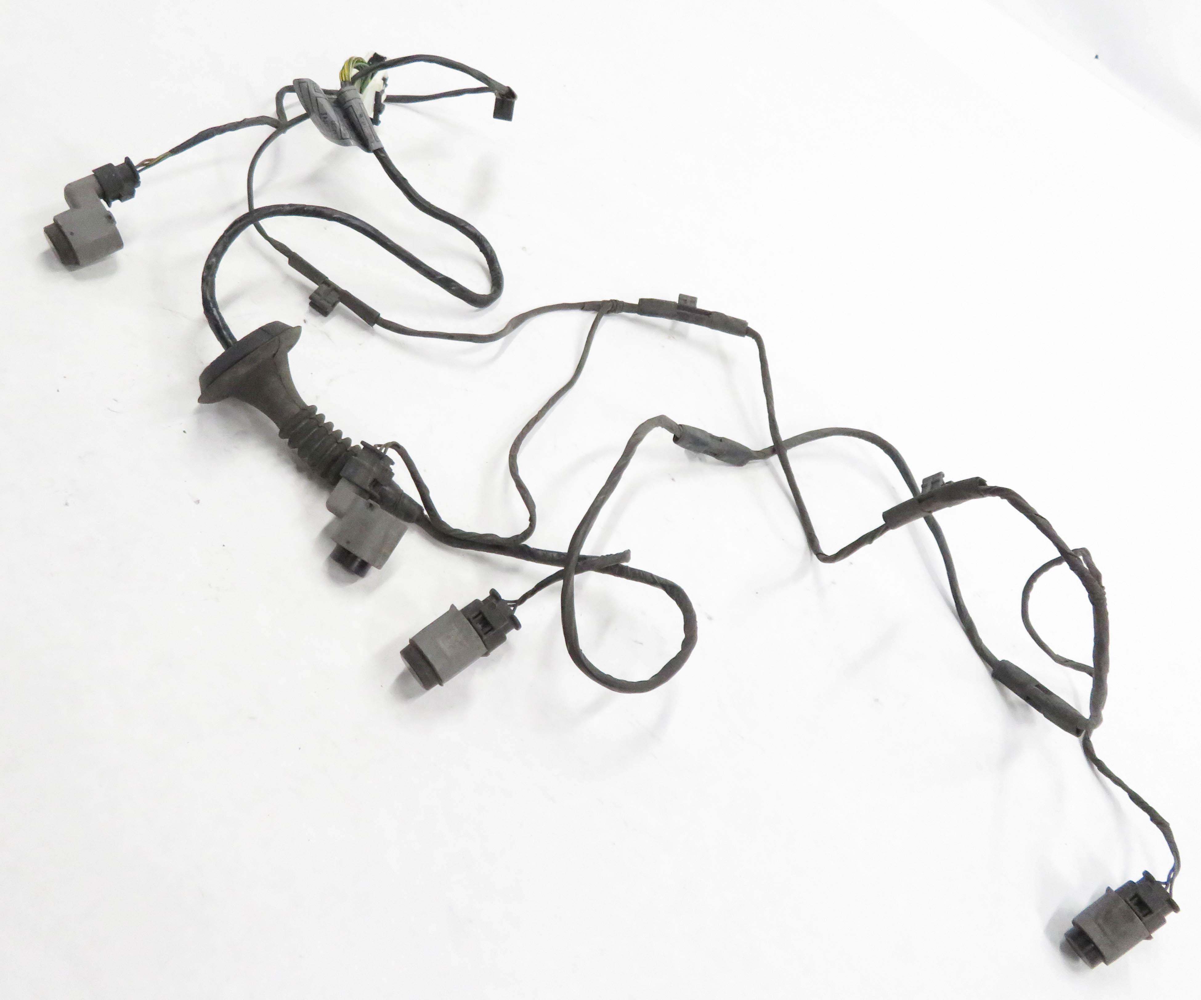 2007 BMW X5 (E70) REAR PDC PARK DISTANCE CONTROL SENSOR SET-4 w/ HARNESS (BLACK) — exact item pictured