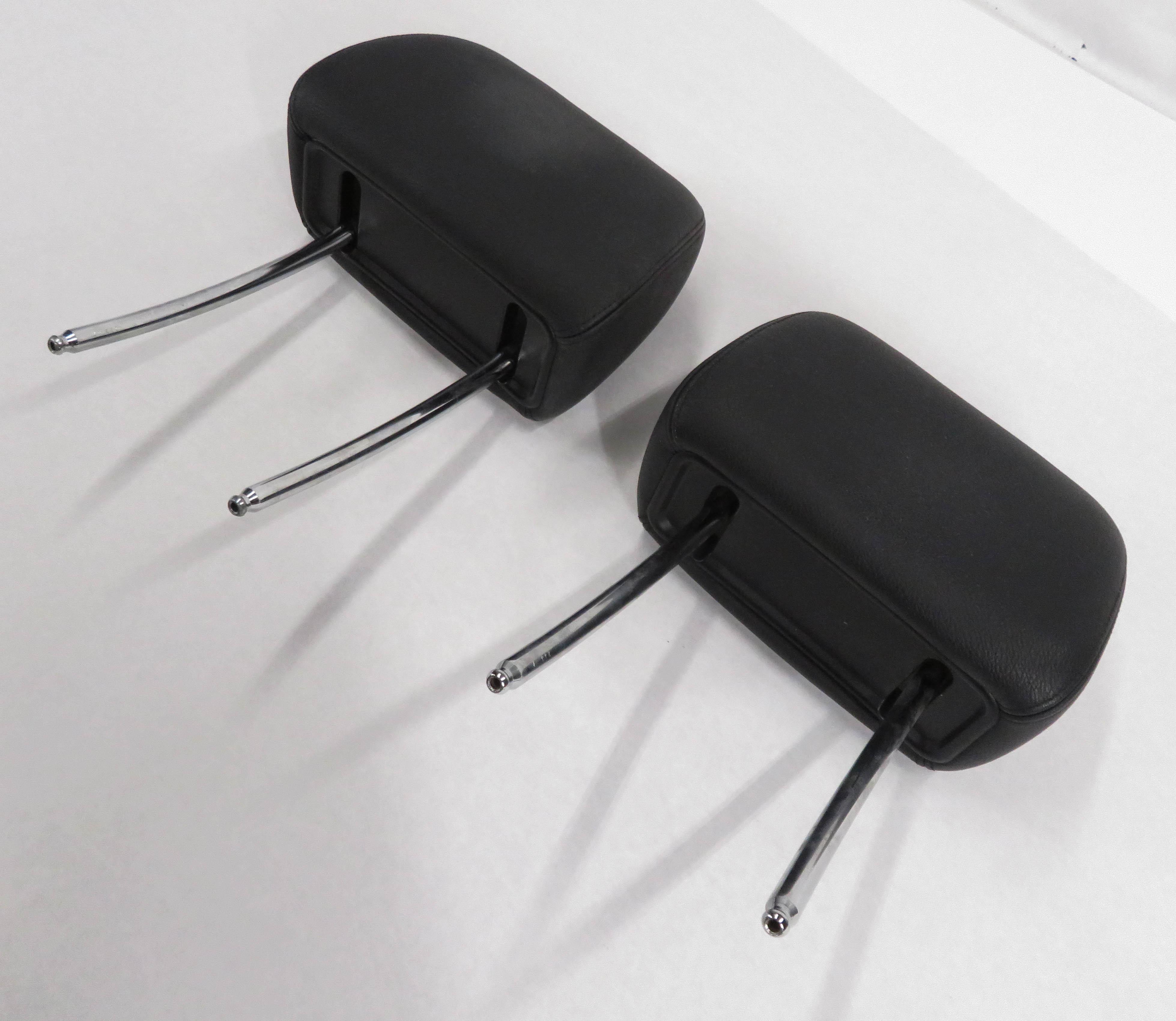 2007 BMW X5 (E70) FRONT LEFT & RIGHT (BLACK LEATHER) HEADREST SET-2 — exact item pictured