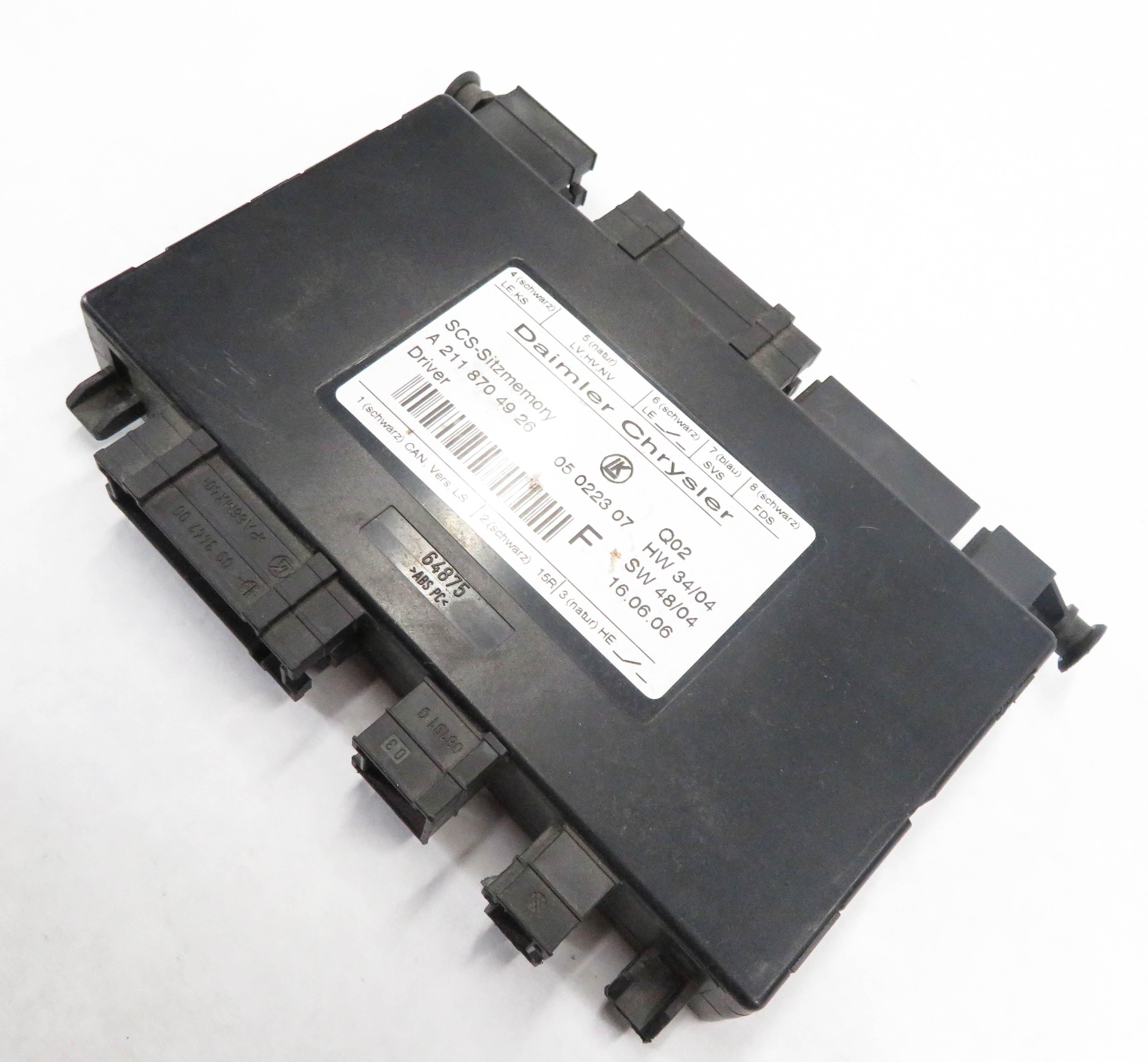 2007 MERCEDES GL450 (X164) LEFT FRONT DRIVER SEAT CONTROL MODULE COMPUTER — exact item pictured