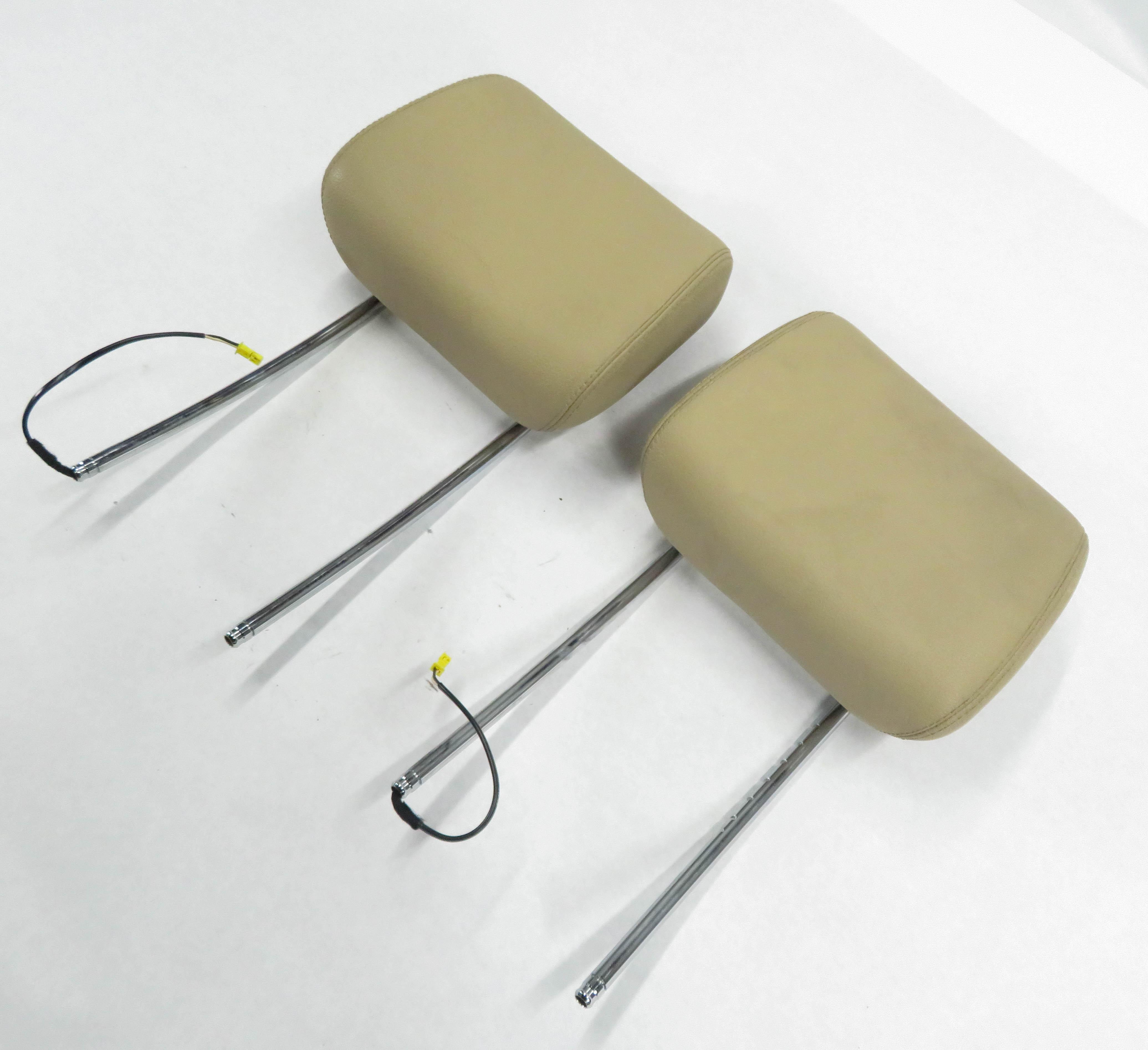 2007 MERCEDES GL450 (X164) REAR 3rd THIRD ROW HEADREST SET-2 (BROWN) — exact item pictured