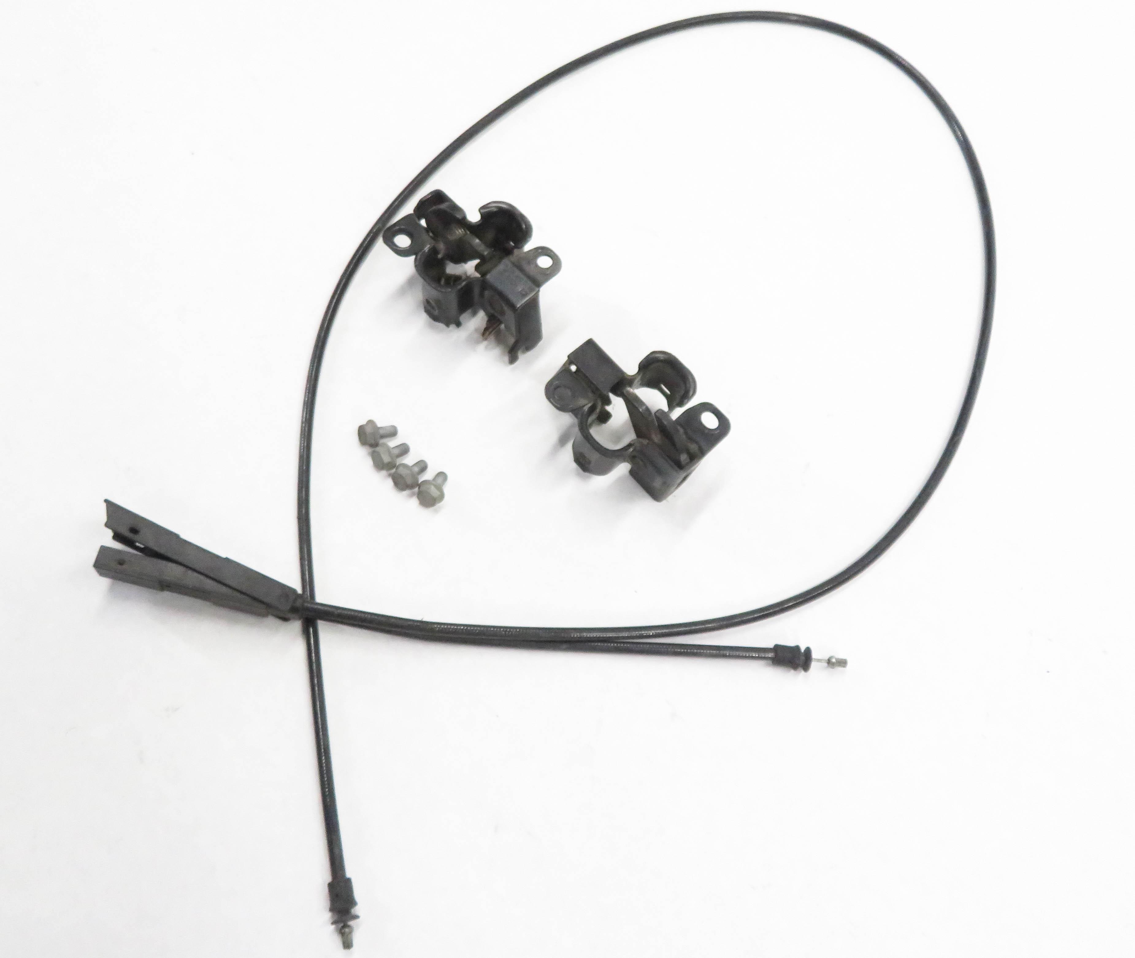 2008 MERCEDES BENZ GL550 (X164) FRONT HOOD LID LOWER LOCK LATCH SET-2 w/ CABLE — exact item pictured