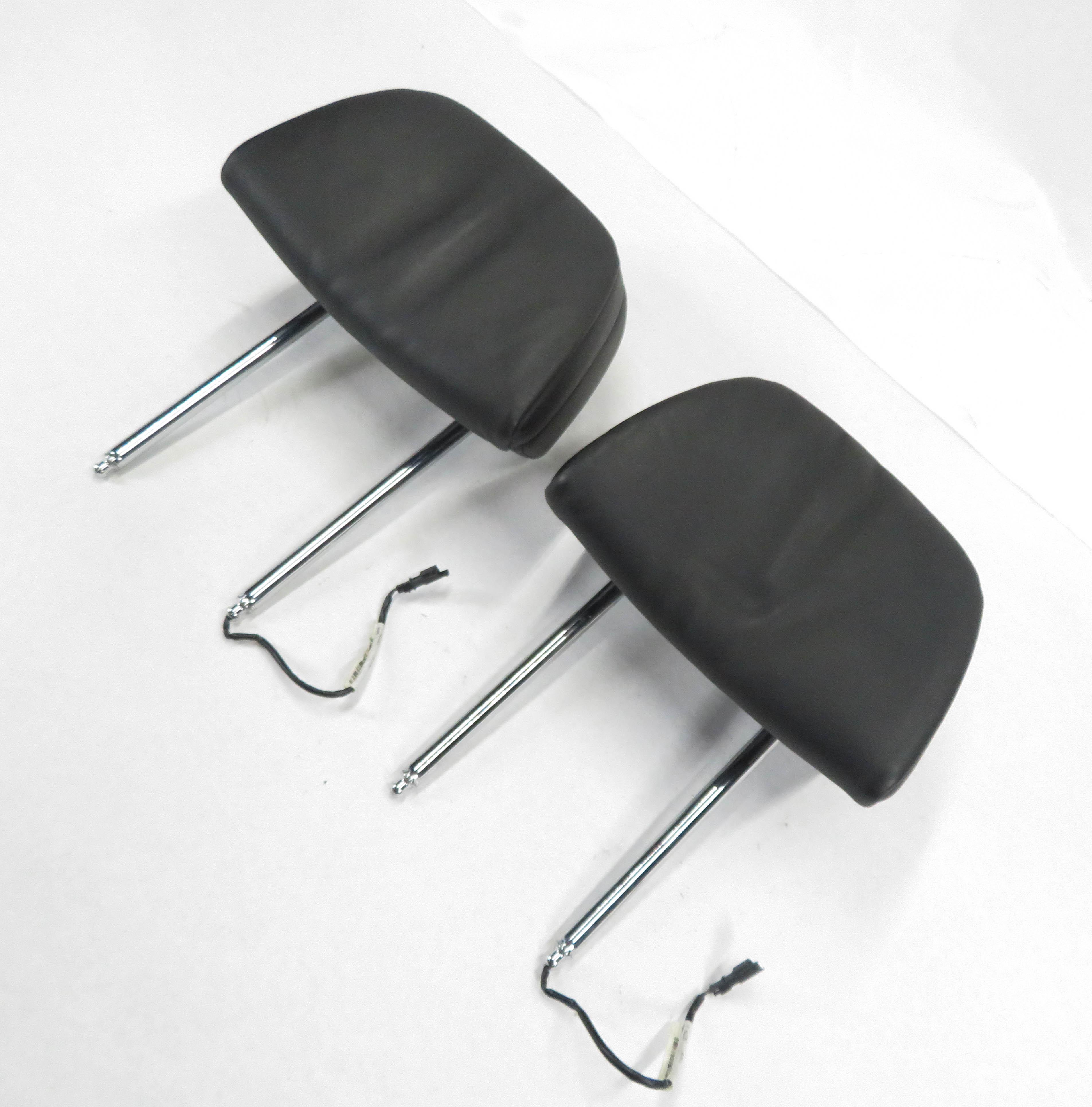 2011 BMW ACTIVE HYBRID 7 (F04) FRONT ACTIVE COMFORT LEATHER HEADREST SET (BLACK) — exact item pictured