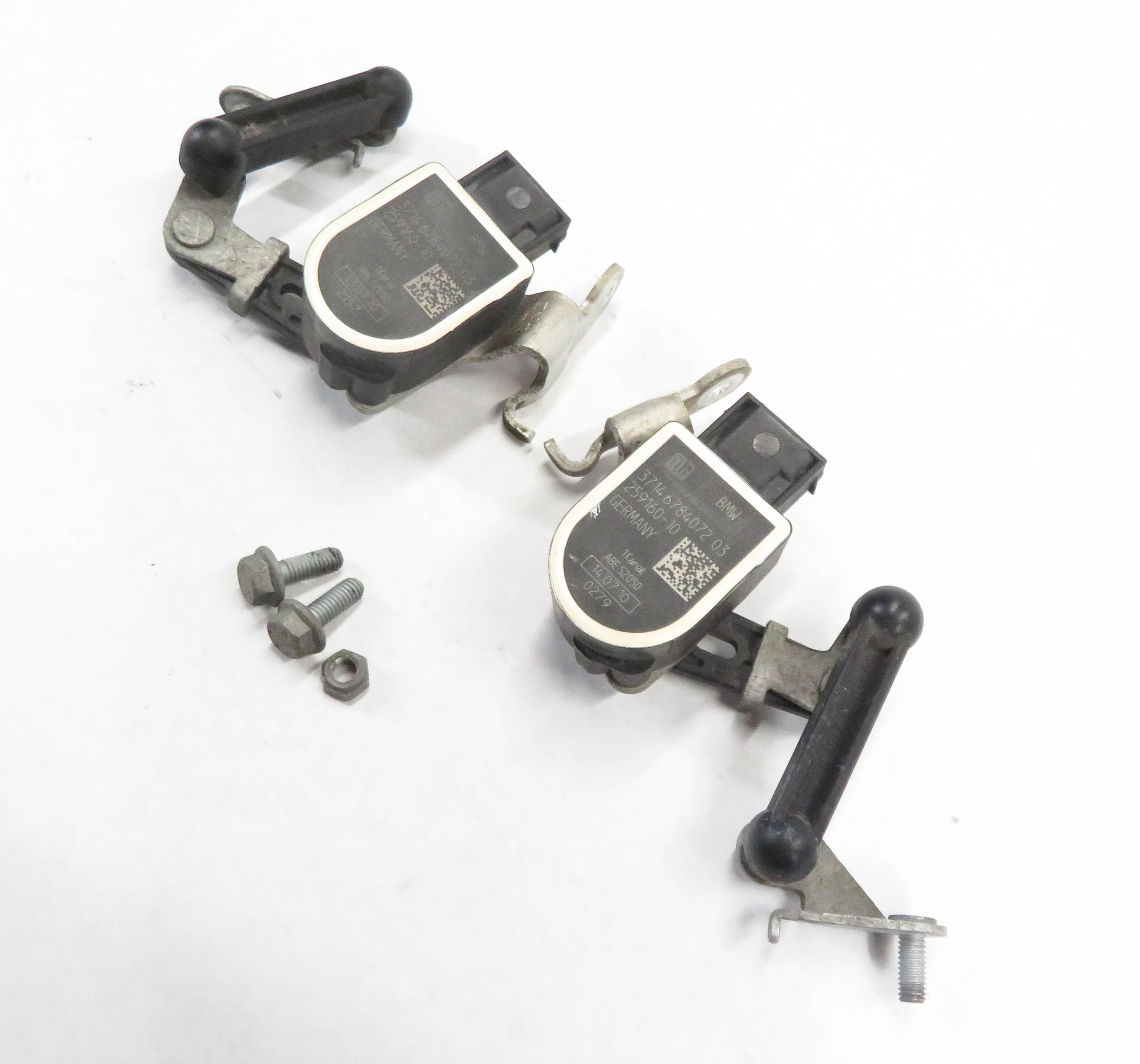 2011 BMW ACTIVE HYBRID 7 (F04) FRONT SUSPENSION HEIGHT LEVEL SENSOR SET-2 — exact item pictured