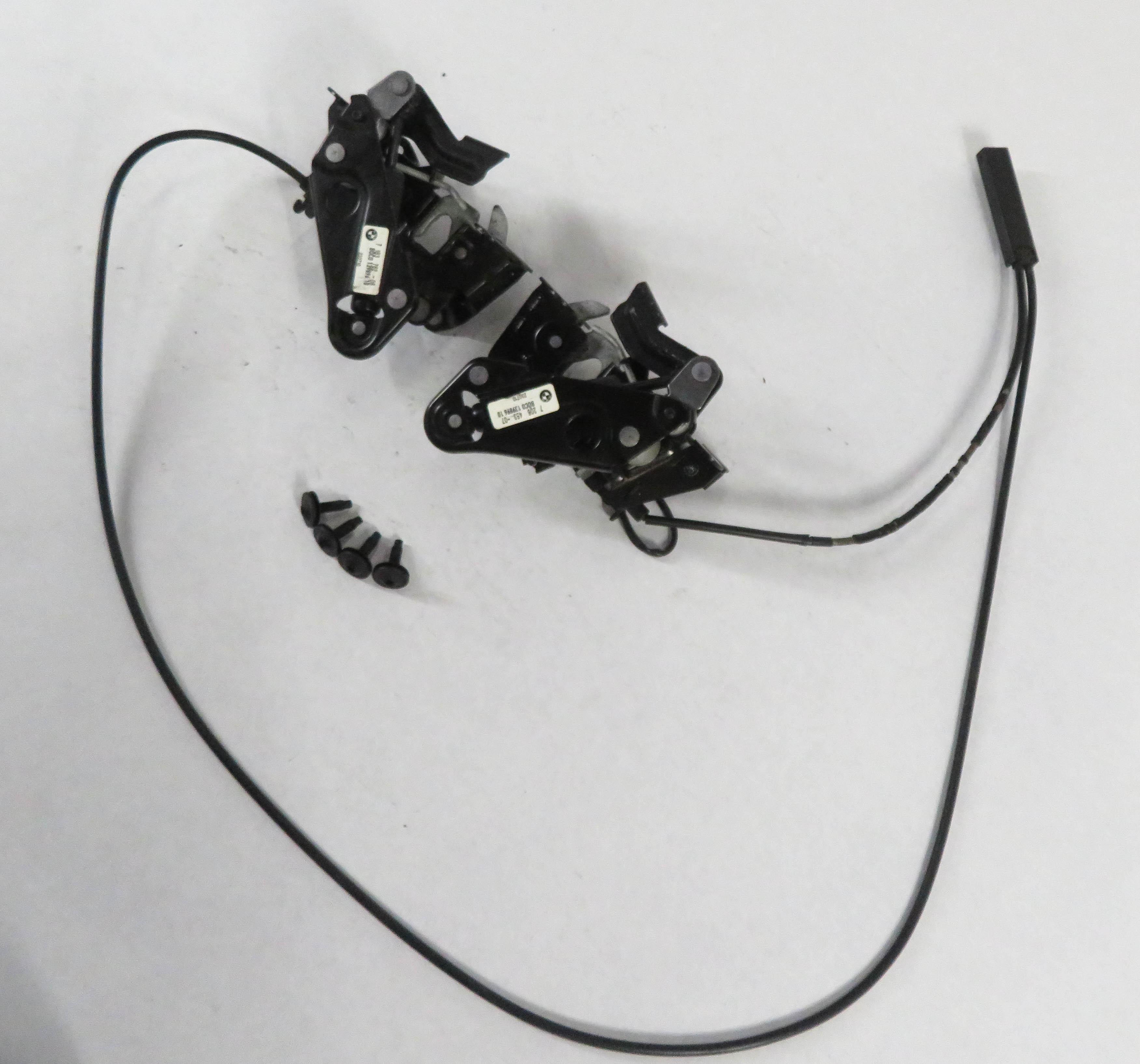 2011 BMW ACTIVE HYBRID 7 (F04) FRONT LEFT & RIGHT LOWER HOOD LOCK LATCH SET-2 — exact item pictured