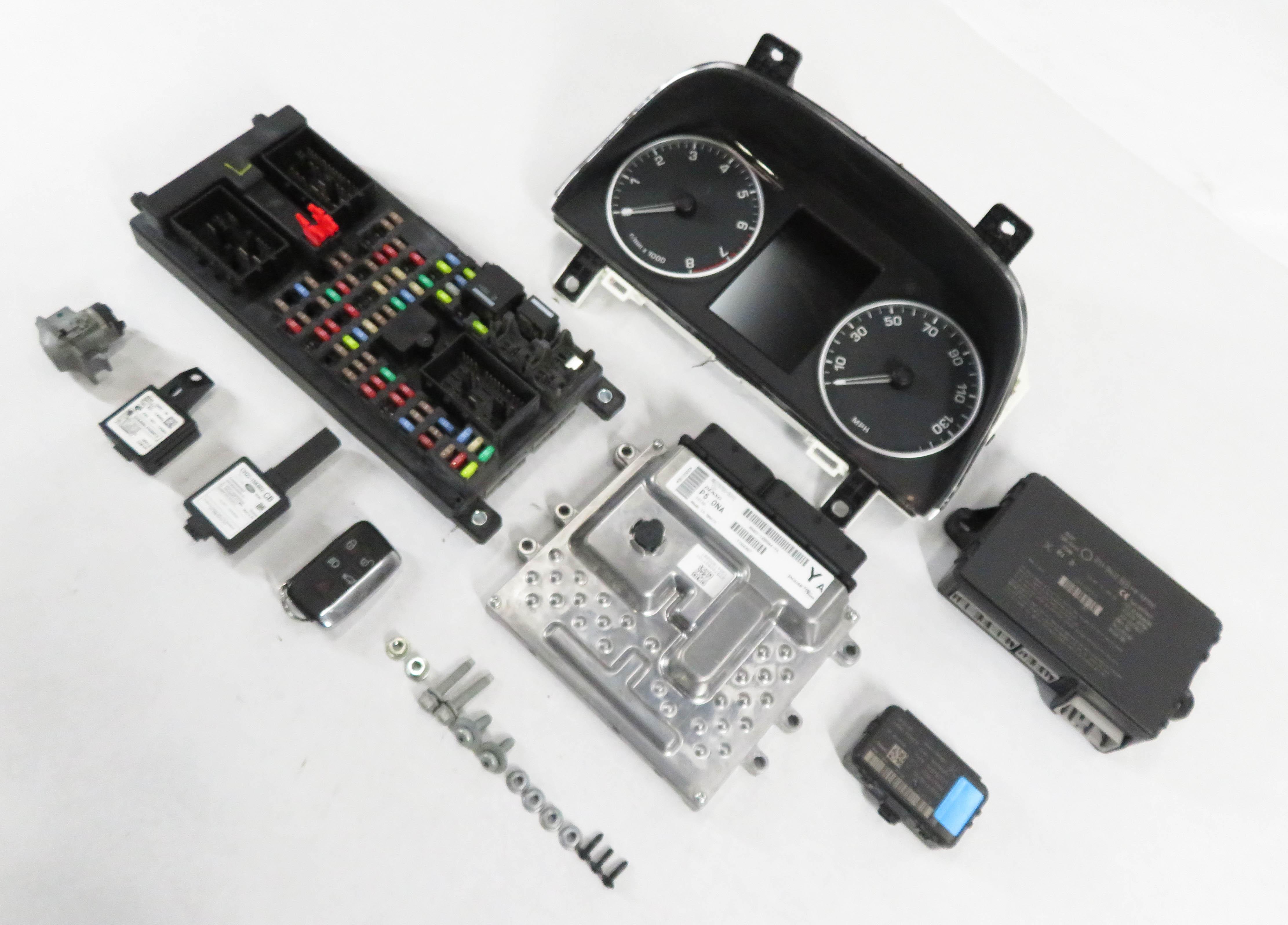 2013 LAND ROVER LR4 - 5.0L AJ133 ENGINE ECM CLUSTER FUSE BOX IMMOBILIZER KEY SET — exact item pictured