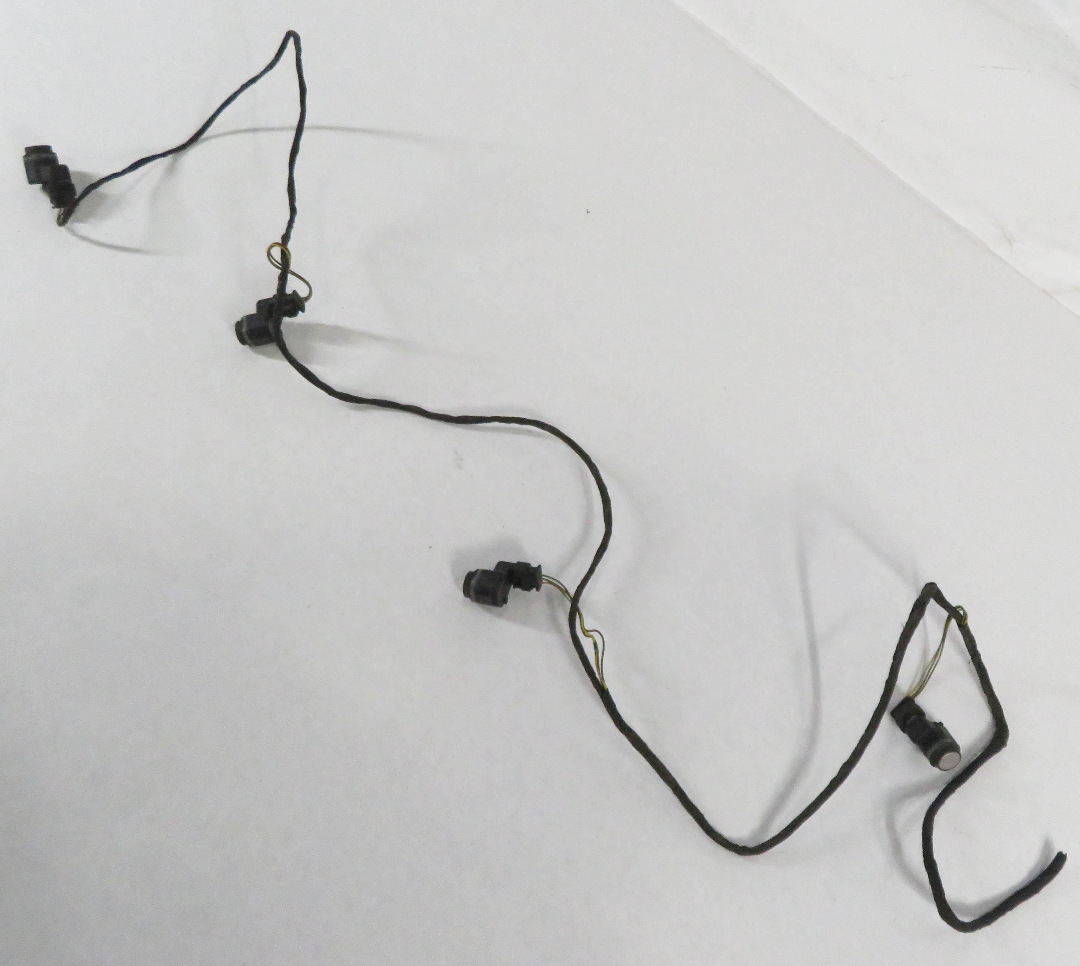2009 BMW 750i (F01) REAR PDC PARK DISTANCE SENSOR SET-4 w/ HARNESS (SILVER A72) — exact item pictured