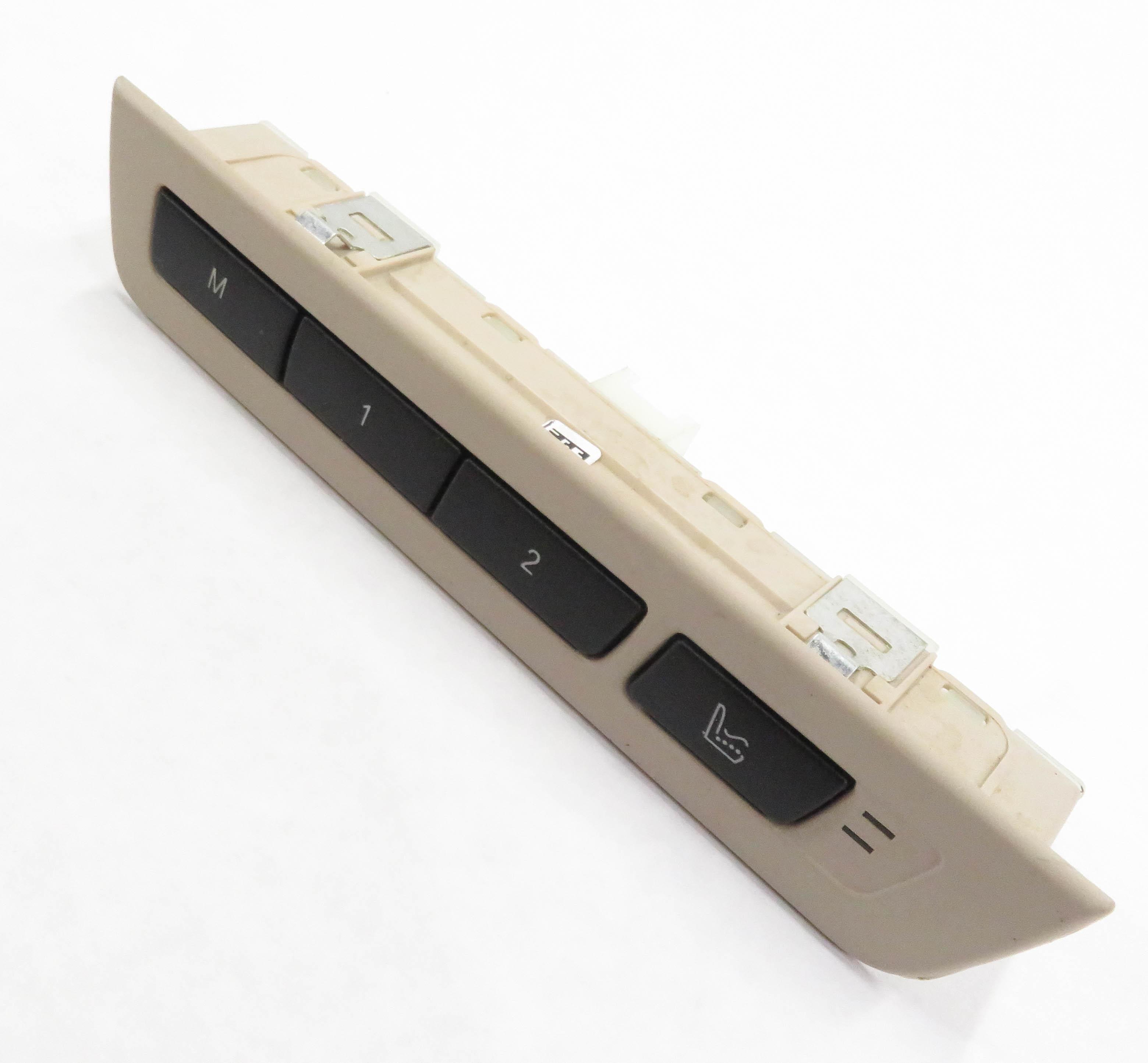 2009 BMW 750i (F01) LEFT REAR HEATED COMFORT SEAT MEMORY SWITCH (OYSTER BEIGE) — exact item pictured