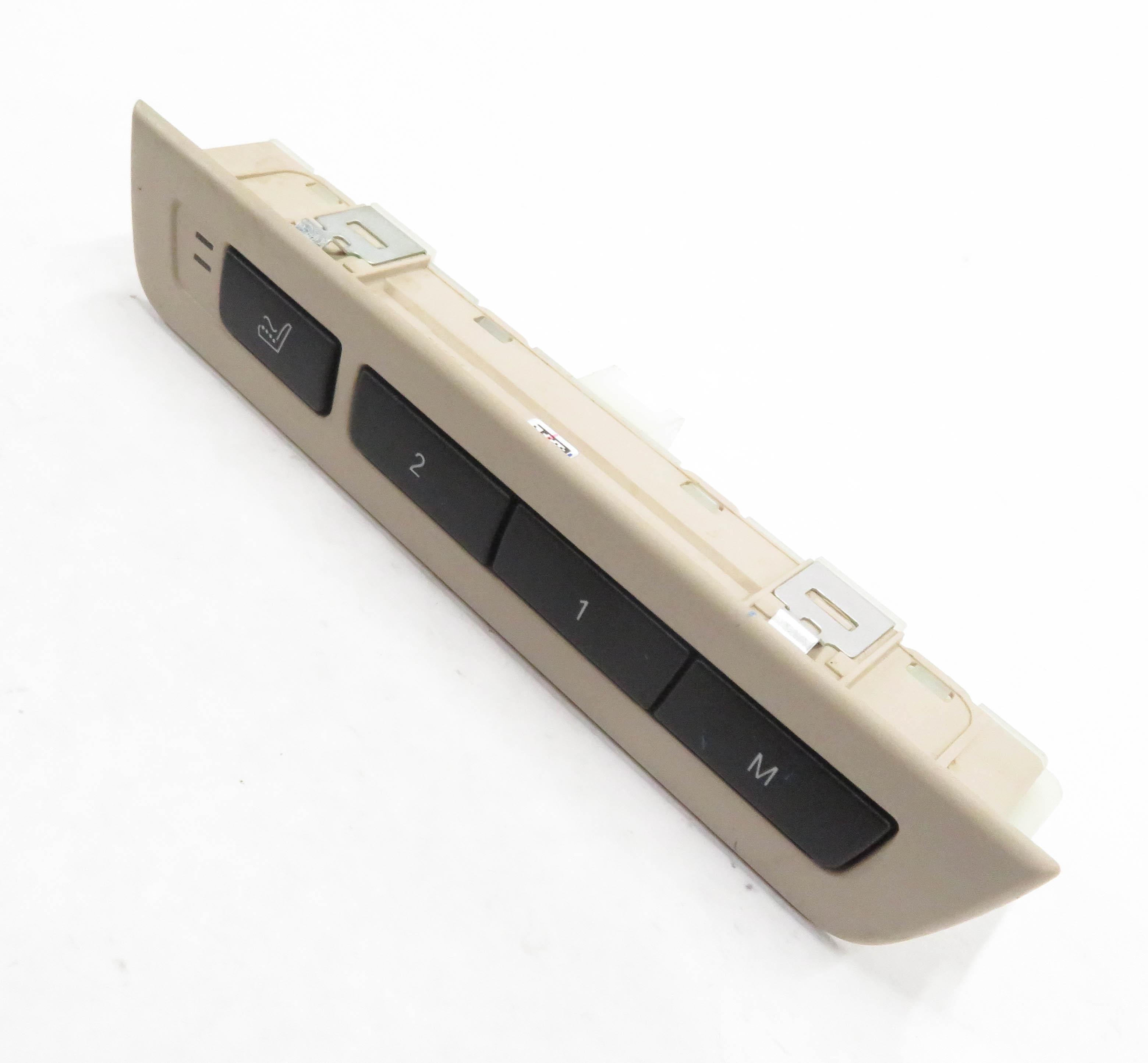 2009 BMW 750i (F01) RIGHT REAR HEATED COMFORT SEAT MEMORY SWITCH (OYSTER BEIGE) — exact item pictured