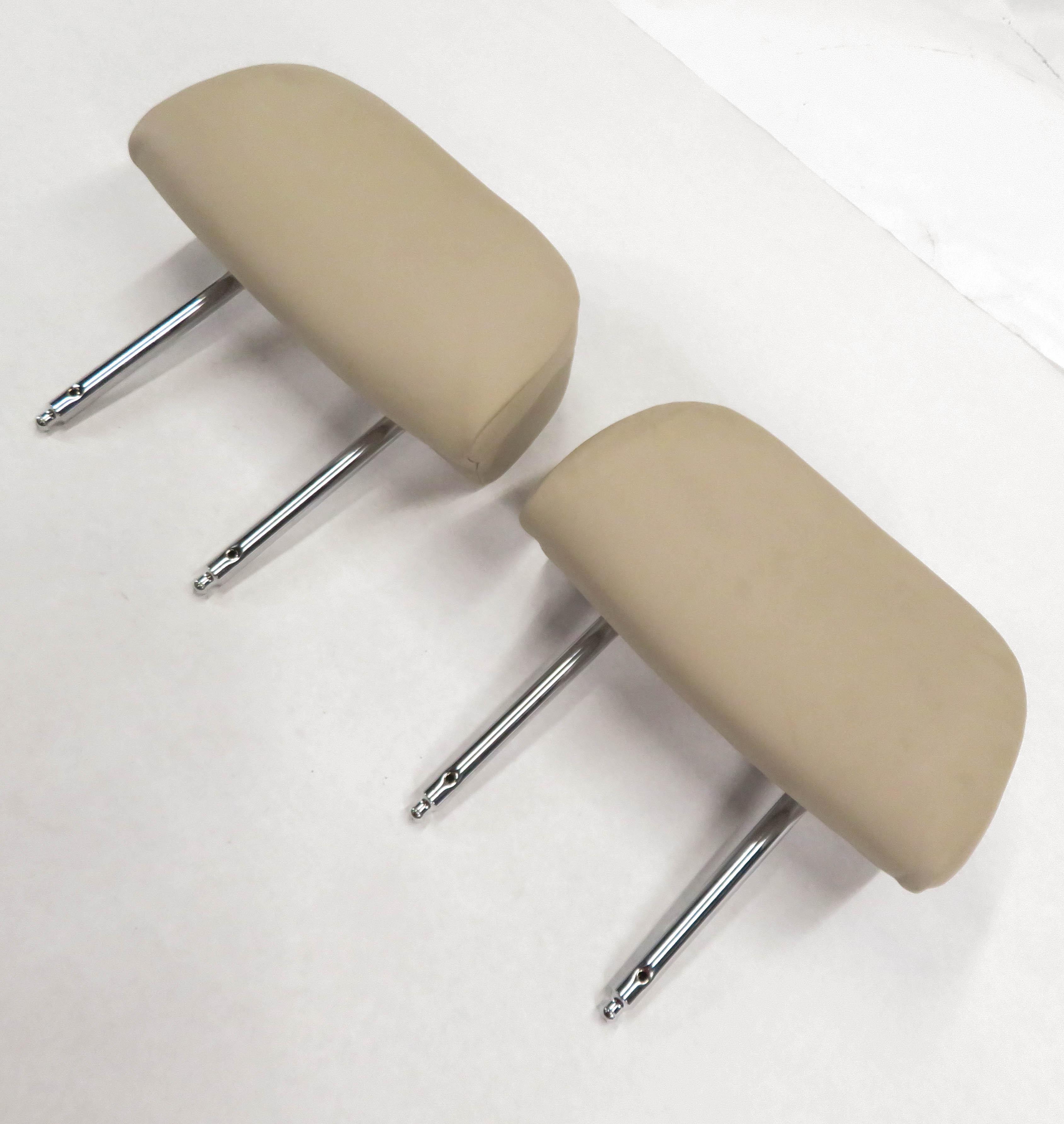 2009 BMW 750i (F01) REAR ACTIVE HEADREST HEAD REST SET-2 (OYSTER NAPPA LEATHER) — exact item pictured