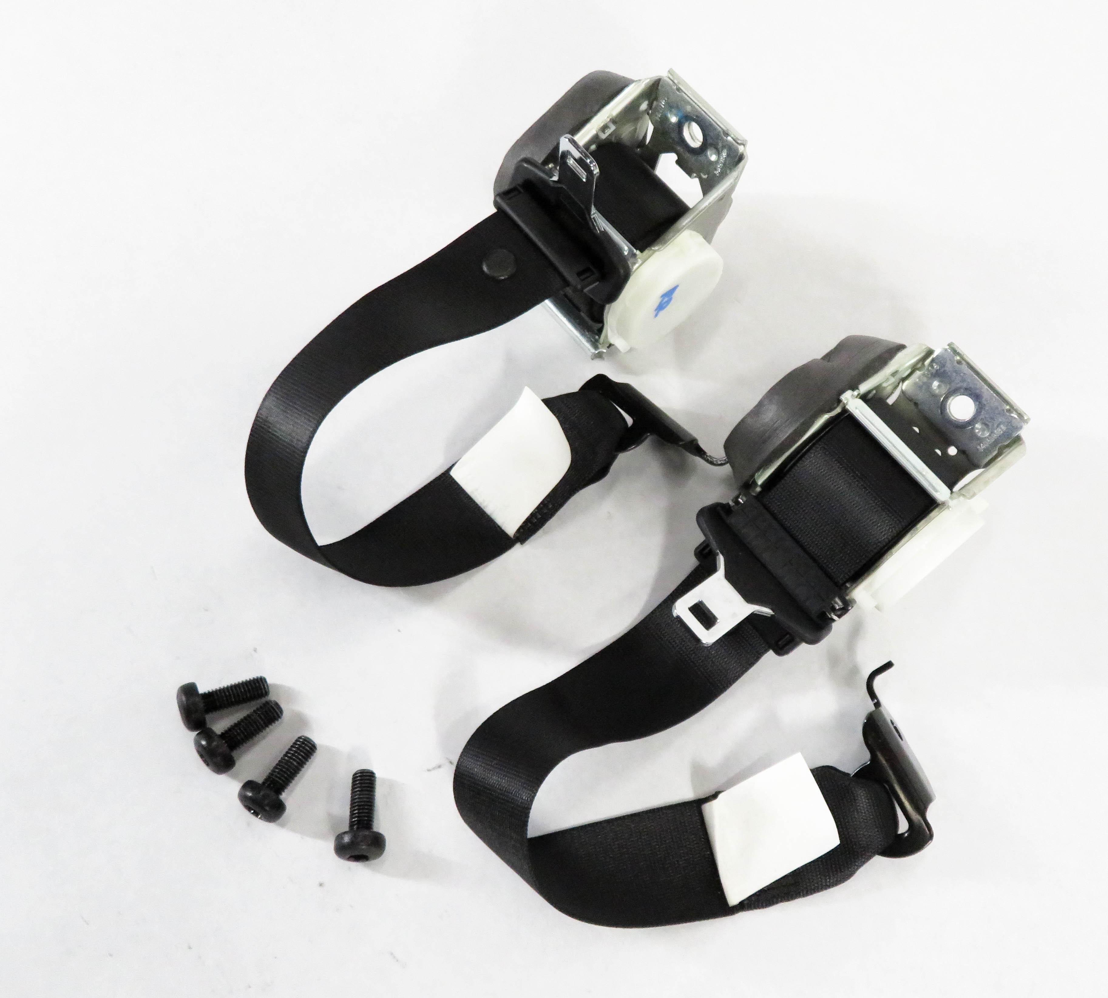 2013 BMW X3 (F25) REAR 2nd SECOND ROW SEATBELT BUCKLE RETRACTOR SET-2 (BLACK) — exact item pictured