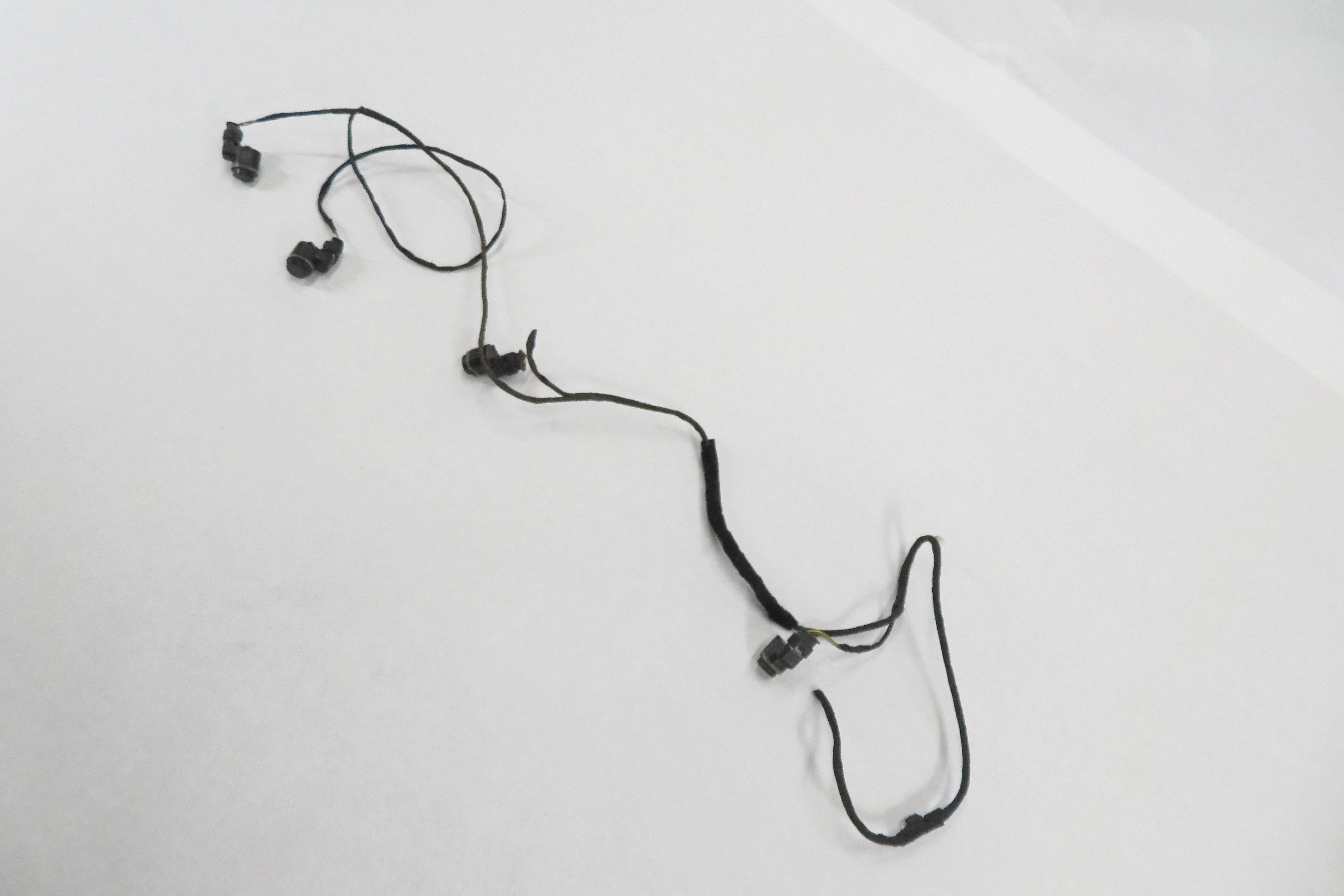 2012 BMW 528i (F10) REAR PDC PARK DISTANCE SENSOR SET-4 w/ HARNESS (GRAY B90) — exact item pictured