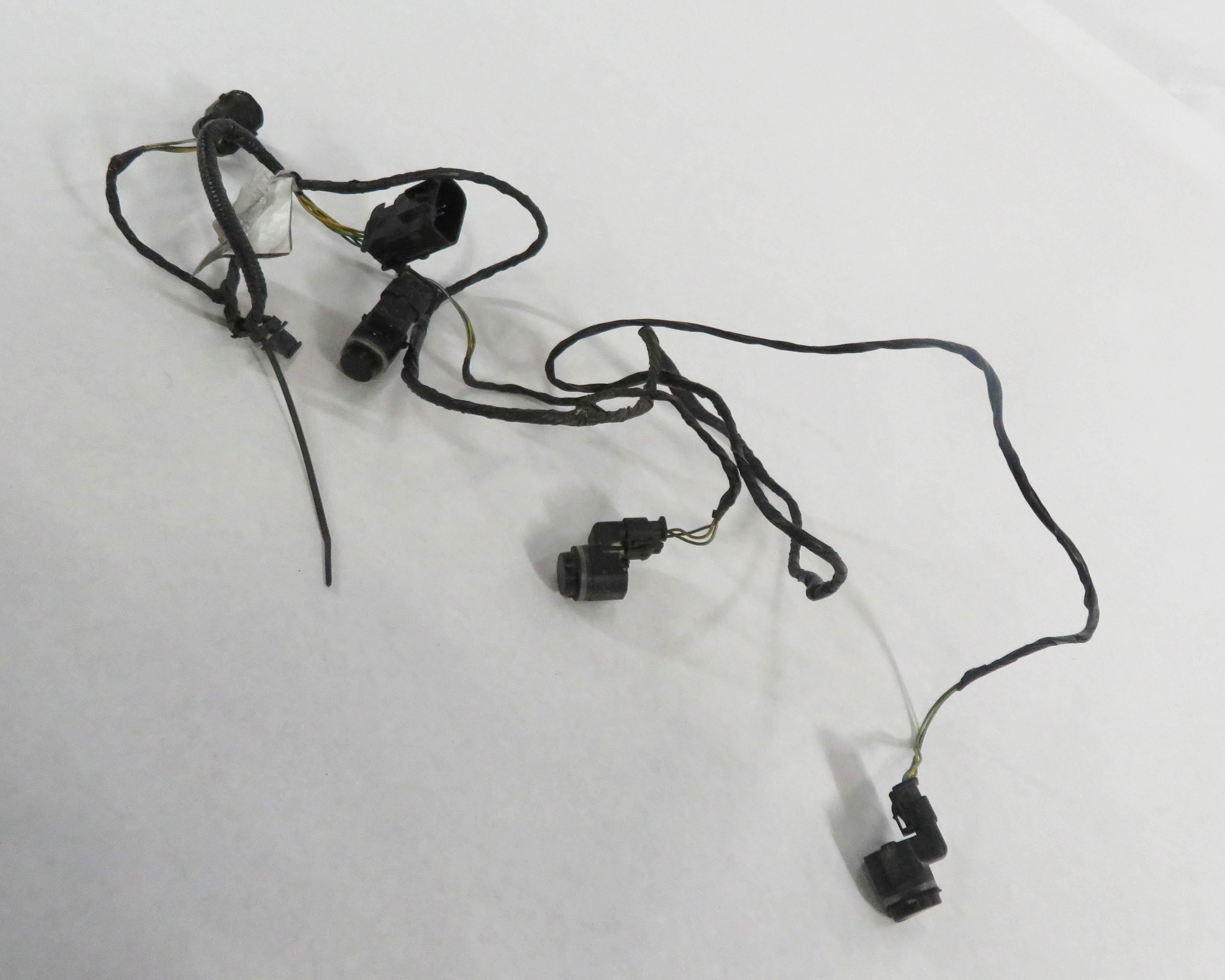 2011 RANGE ROVER (L322) REAR PDC PARK DISTANCE SENSOR SET-4 w/ HARNESS (BLACK) — exact item pictured