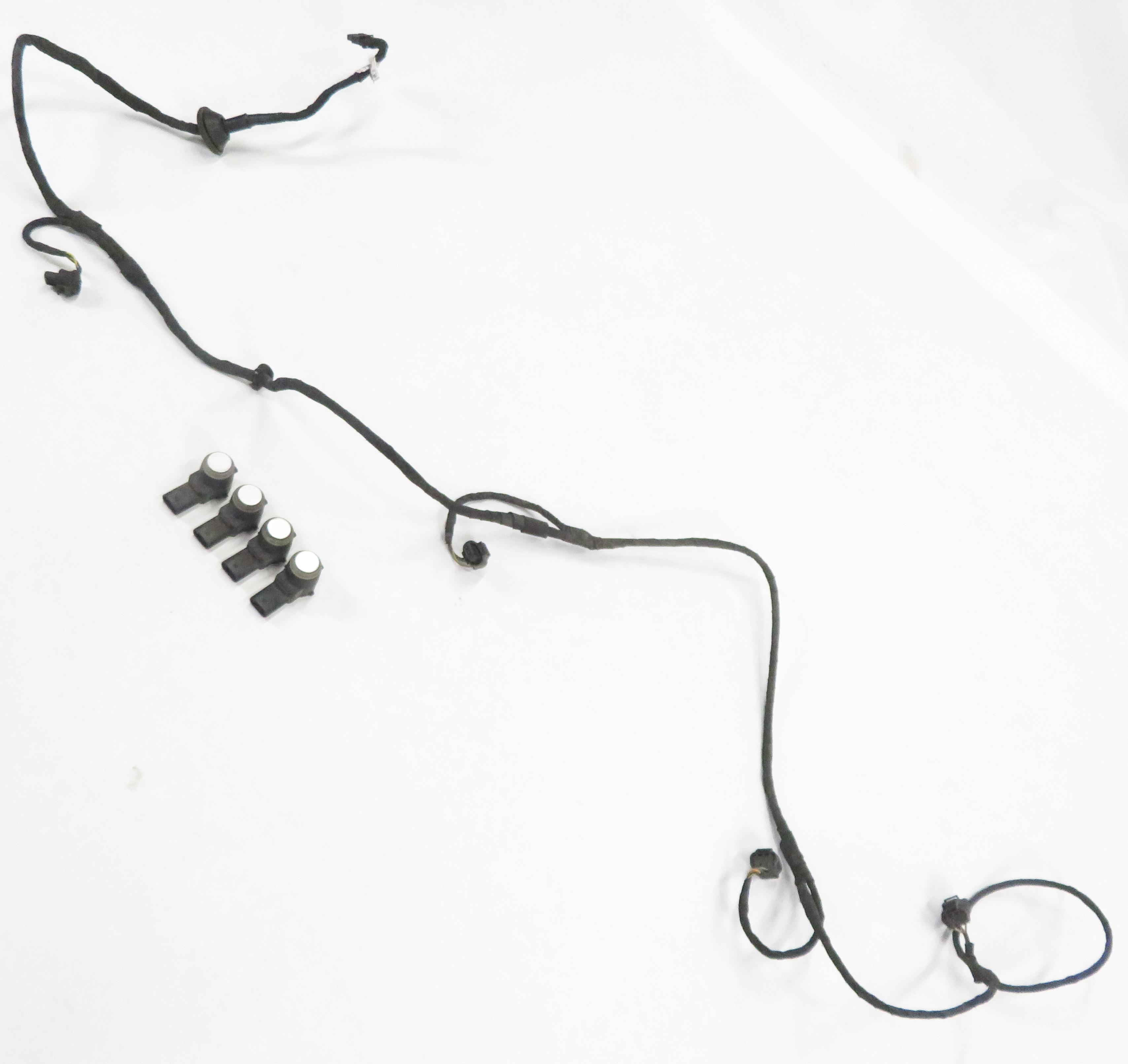 2011 MERCEDES BENZ E350 (W212) REAR PDC PARK SENSOR SET-4 w/ HARNESS (SILVER) — exact item pictured