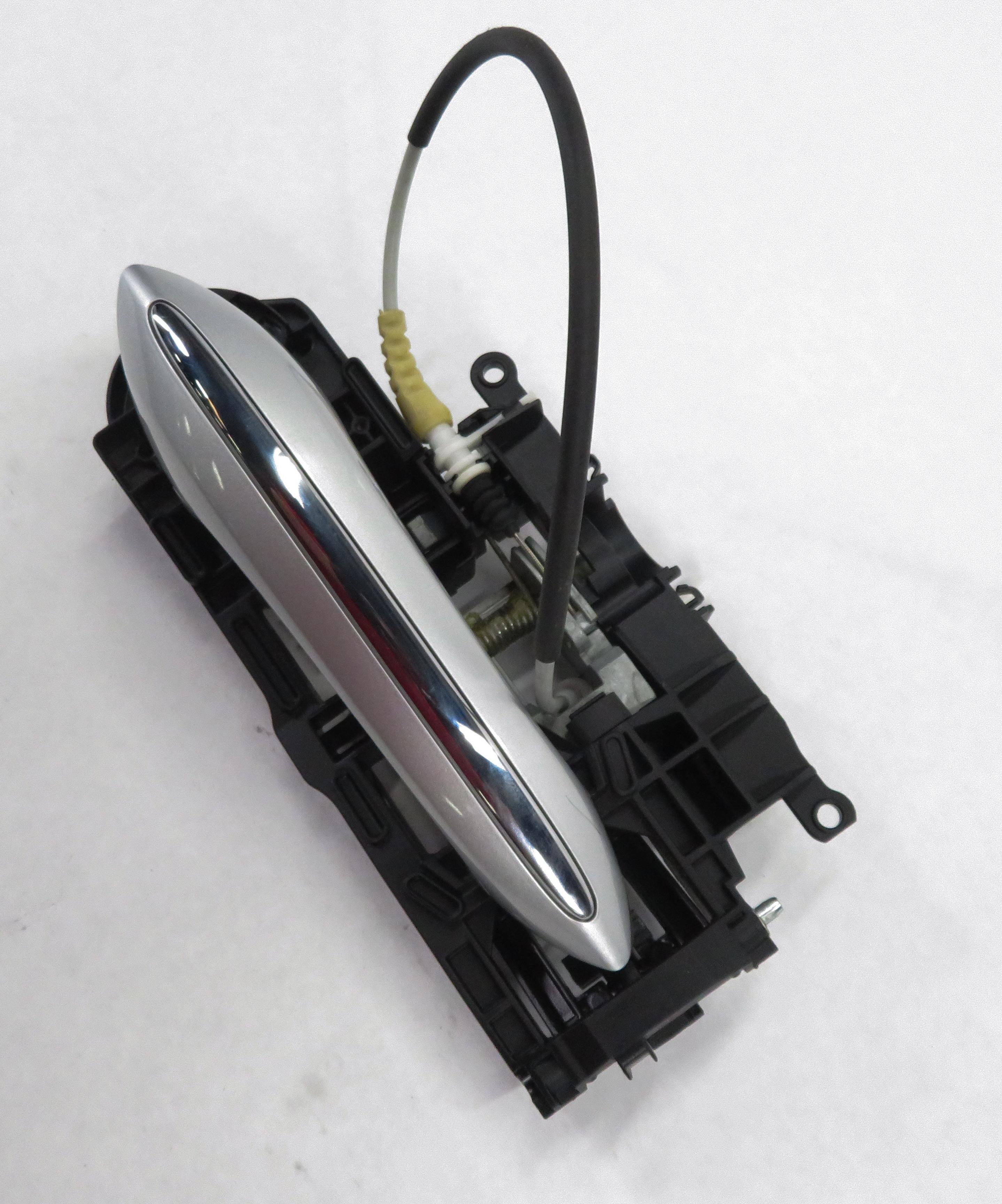 2011-2016 BMW 528i 535i 550i M5 (F10) LEFT REAR DOOR HANDLE w/ LIGHT (SILVER) — exact item pictured