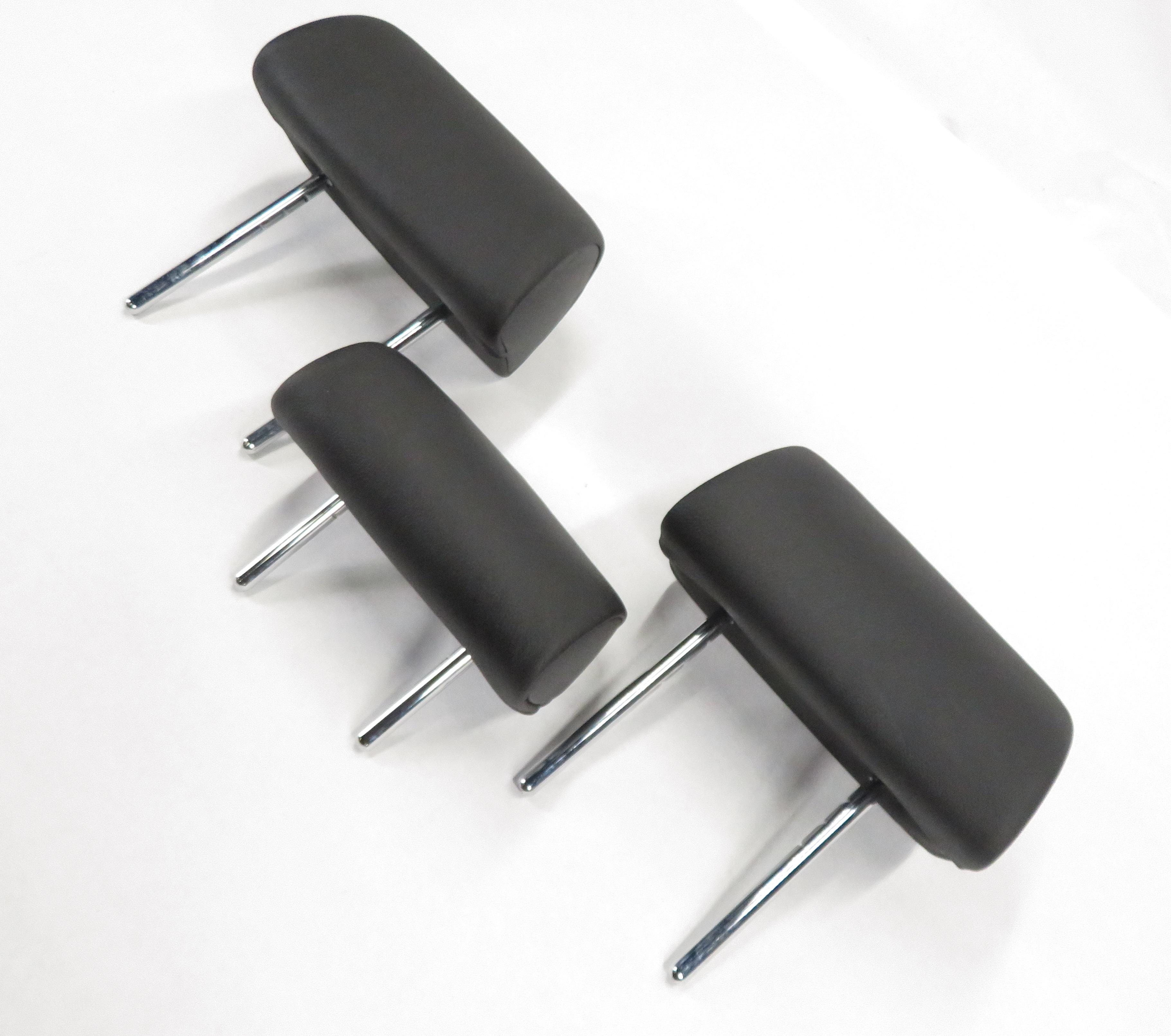 2010 BMW X5 (E70) REAR 2nd SECOND ROW SEAT (BLACK LEATHER) HEADREST SET-3 — exact item pictured
