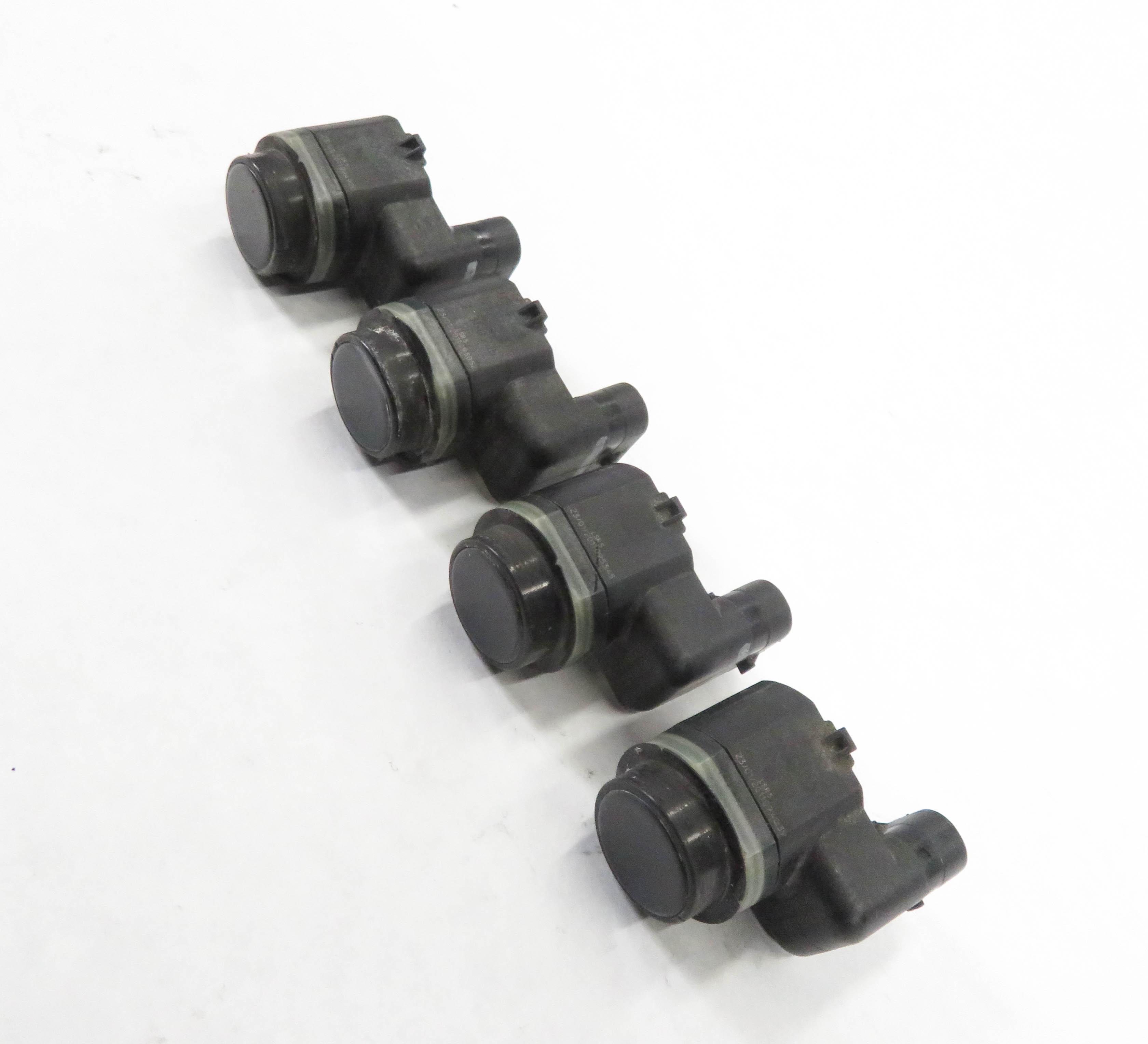 2011 BMW 750i (F01) REAR PDC PARK DISTANCE SENSOR SET-4 w/ HARNESS (BLACK 416) — exact item pictured