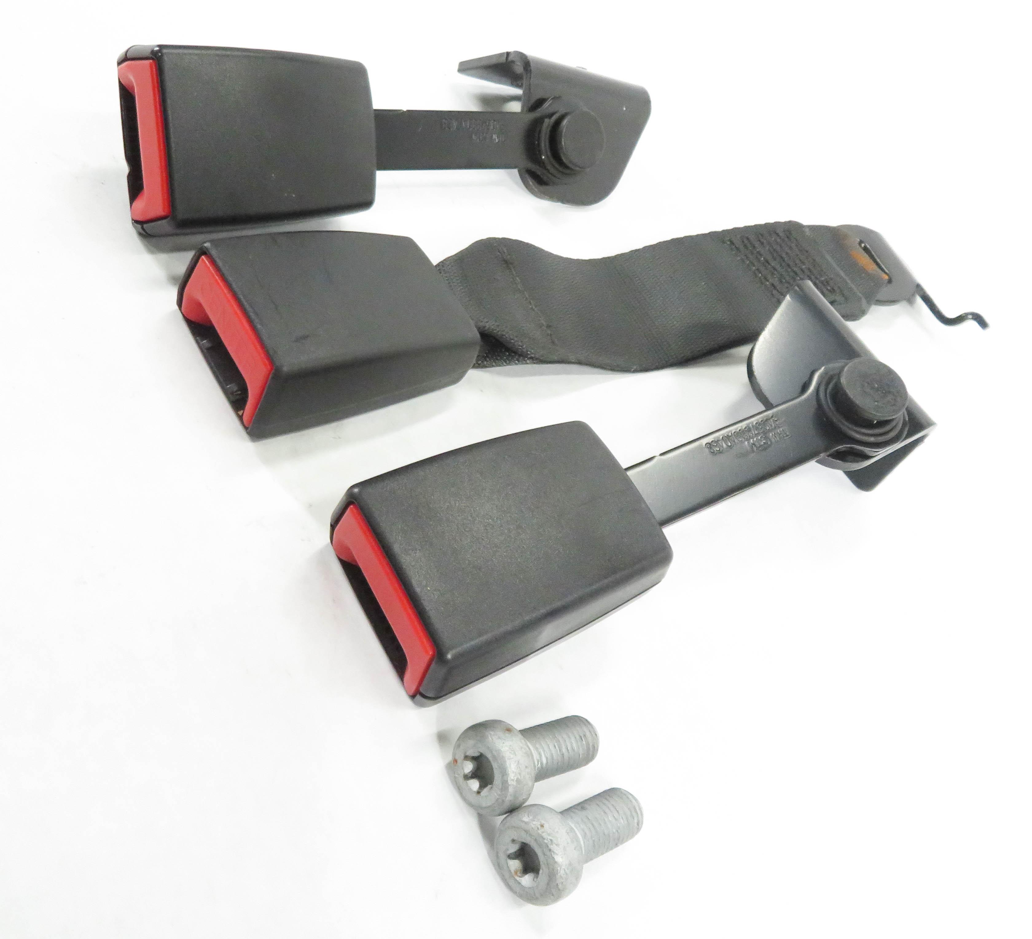 2011 BMW 750i (F01) REAR SEAT SEATBELT BUCKLE RECEIVER SET-3 (BLACK) — exact item pictured