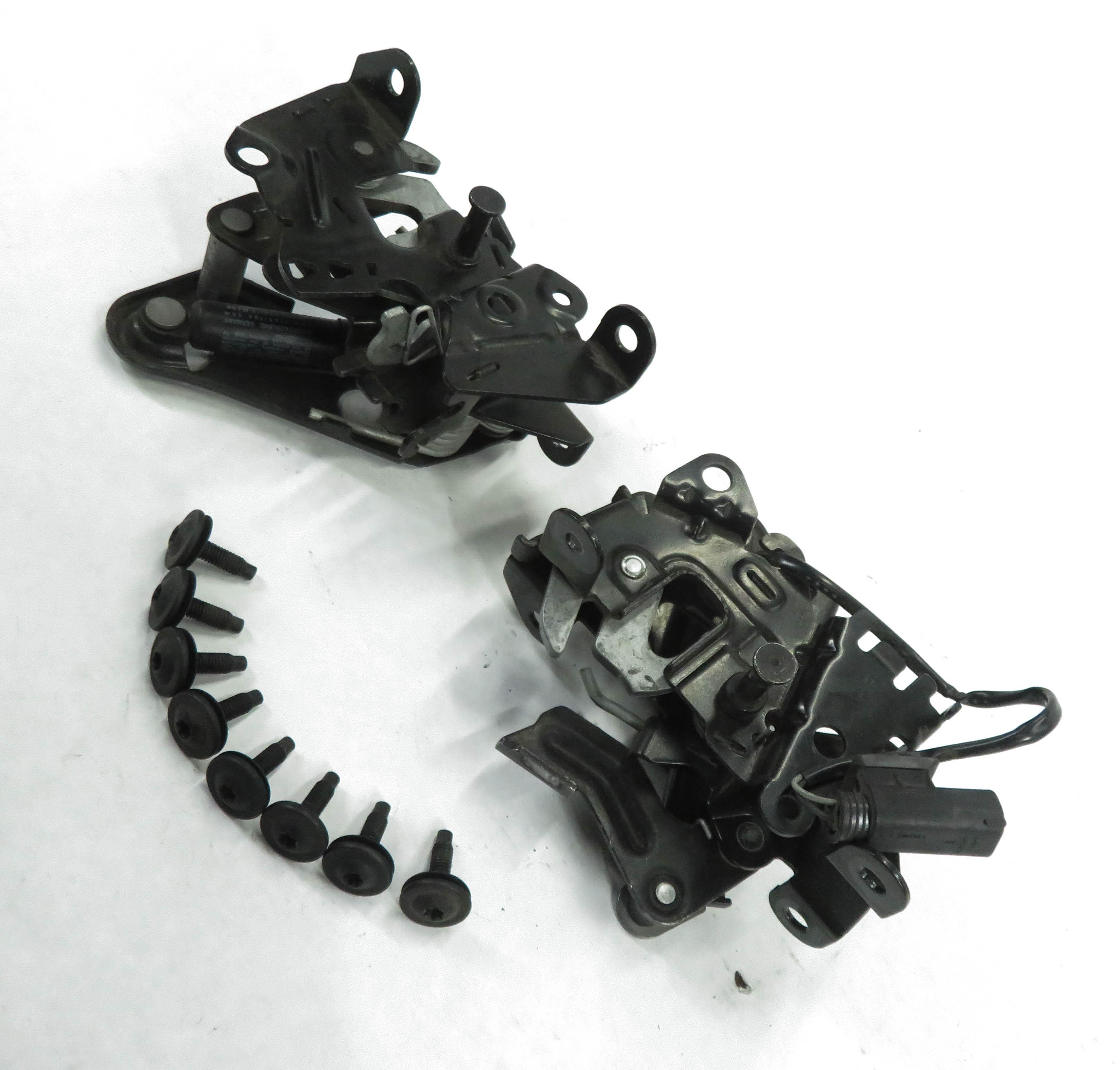 2011 BMW 750i (F01) FRONT LEFT & RIGHT LOWER HOOD LOCK LATCH SET-2 — exact item pictured