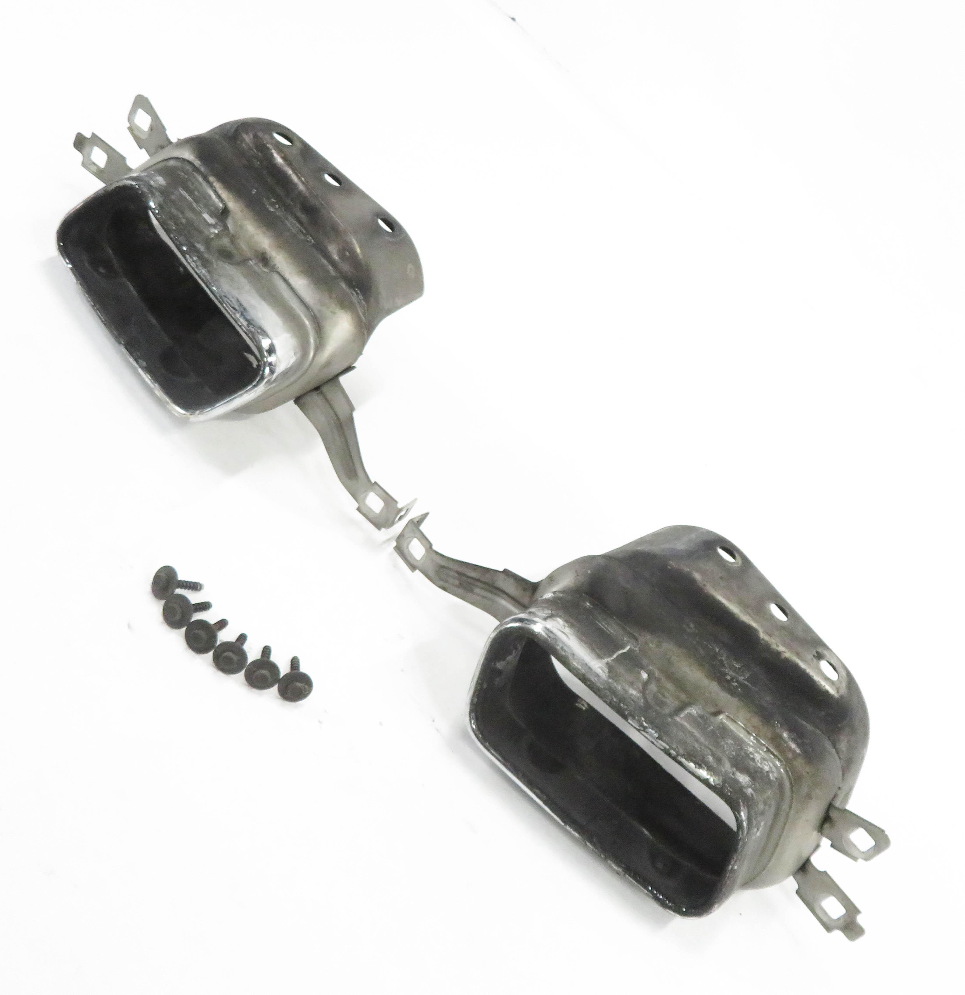 2011 BMW 750i (F01) MUFFLER PIPE TRIM EXHAUST TIP SET-2 — exact item pictured